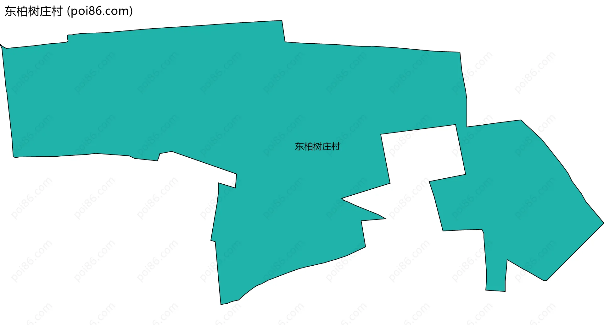 东柏树庄村边界地图