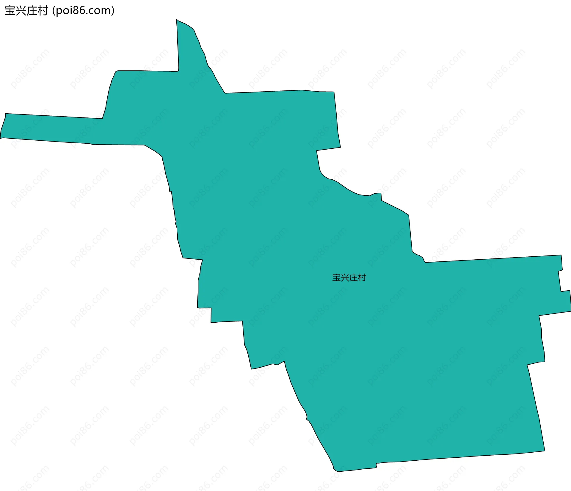 宝兴庄村边界地图