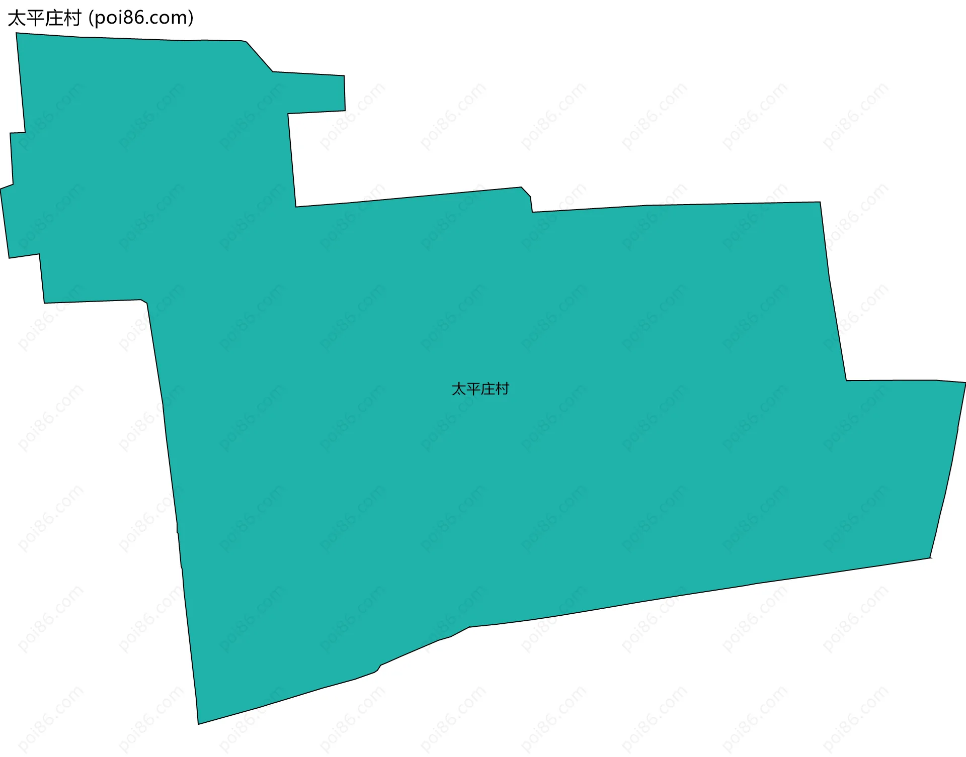 太平庄村边界地图