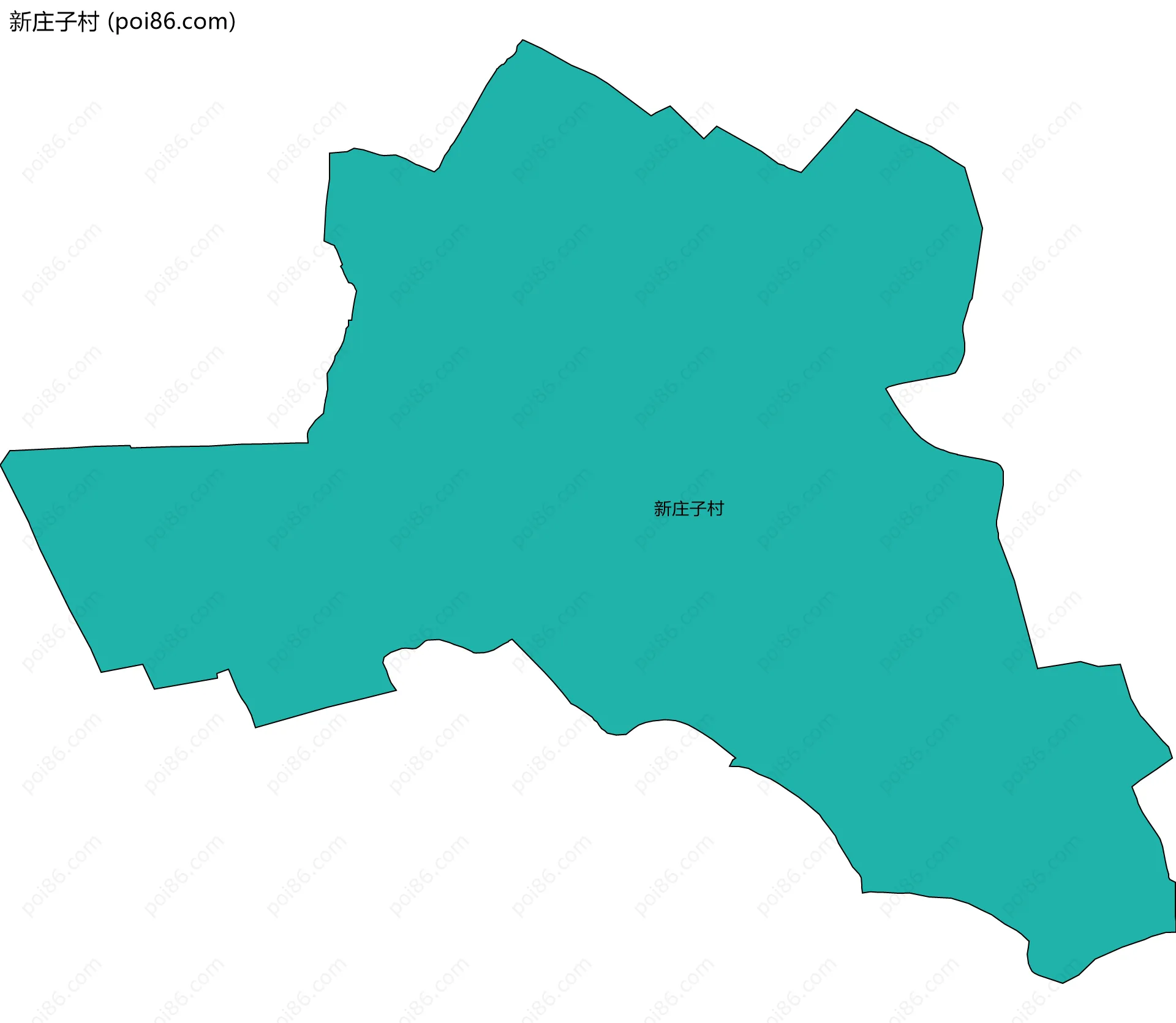 新庄子村边界地图