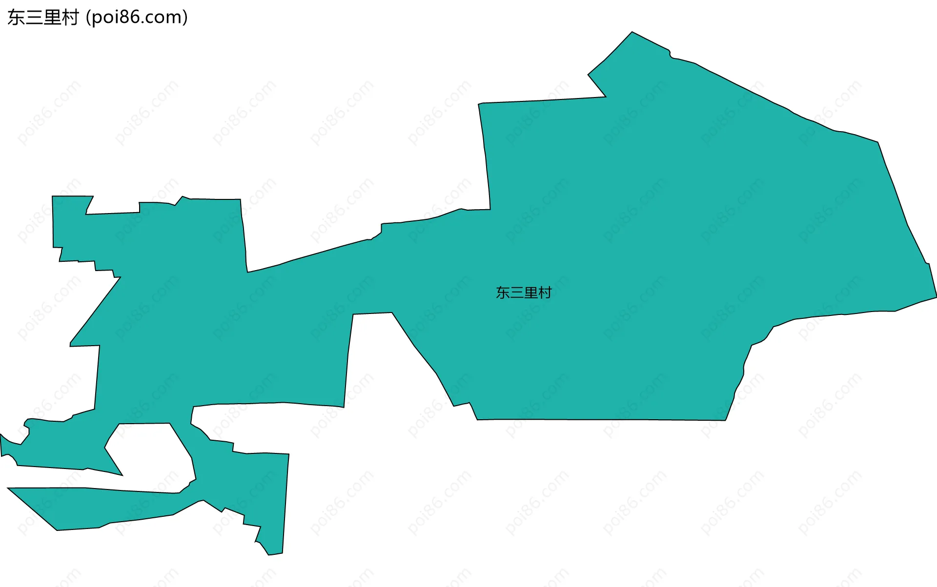 东三里村边界地图