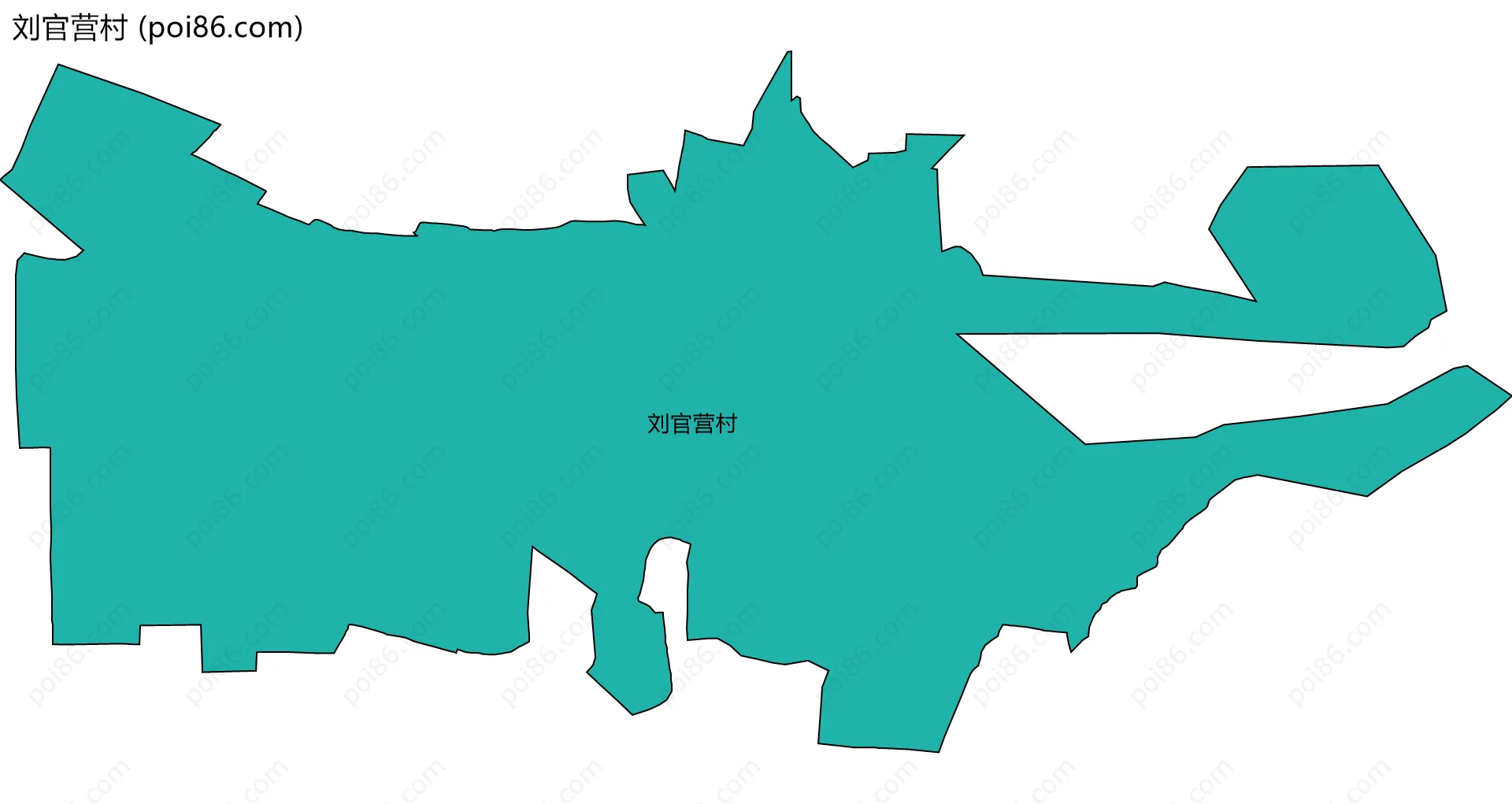 刘官营村边界地图