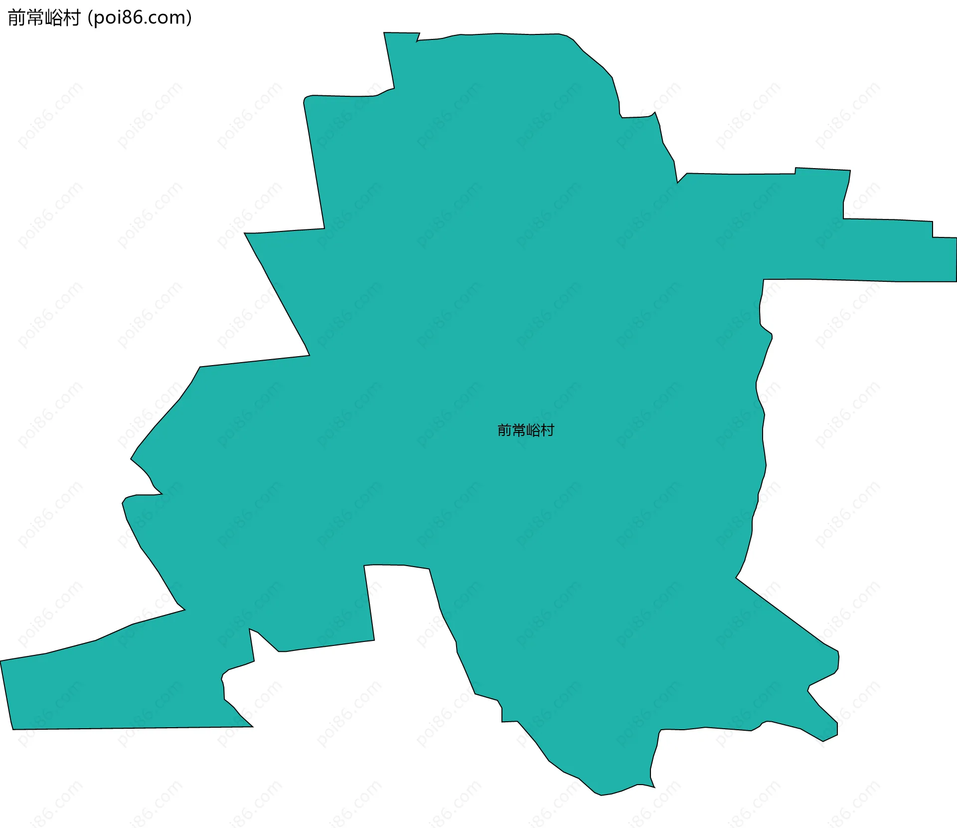 前常峪村边界地图