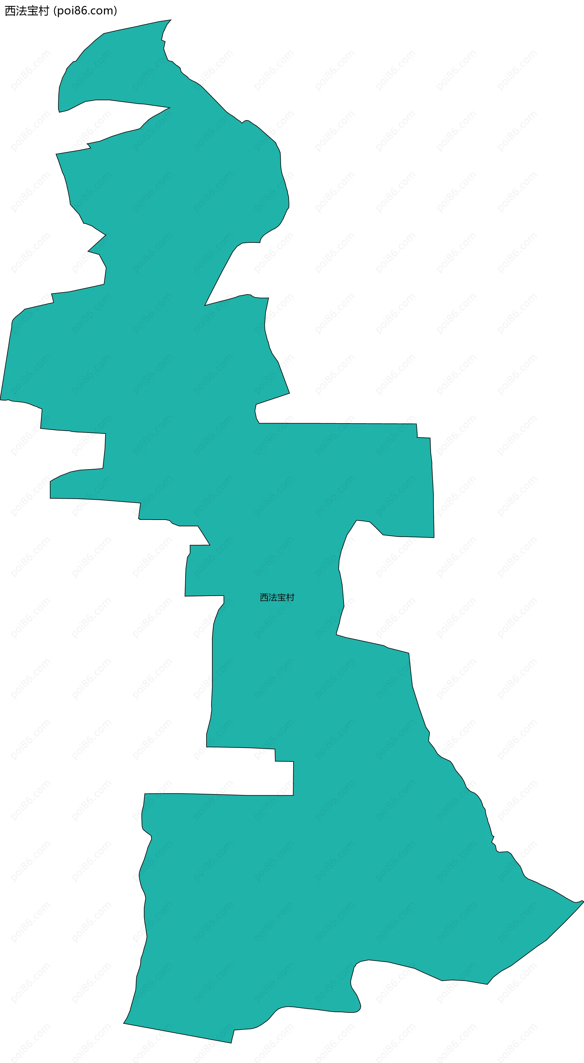 西法宝村边界地图