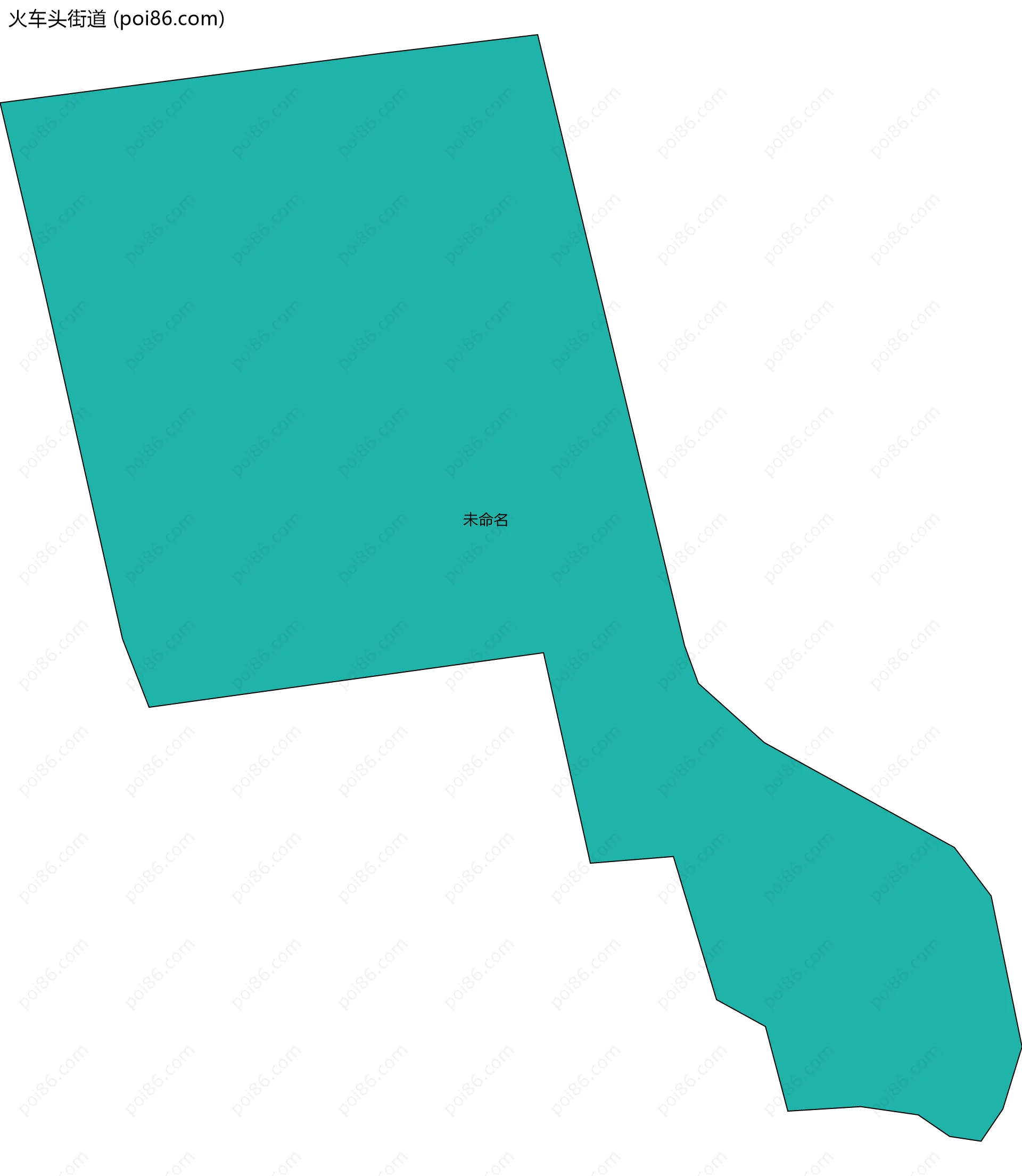 火车头街道边界地图(五级行政区划)