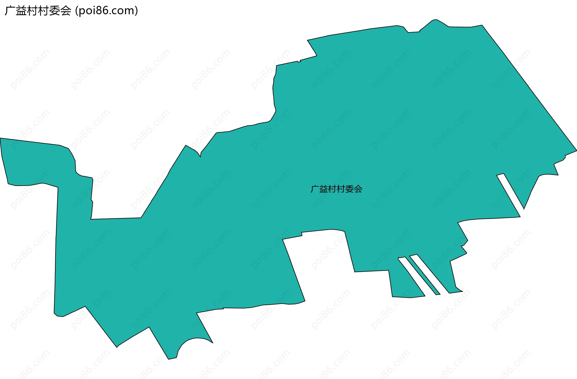 广益村村委会边界地图