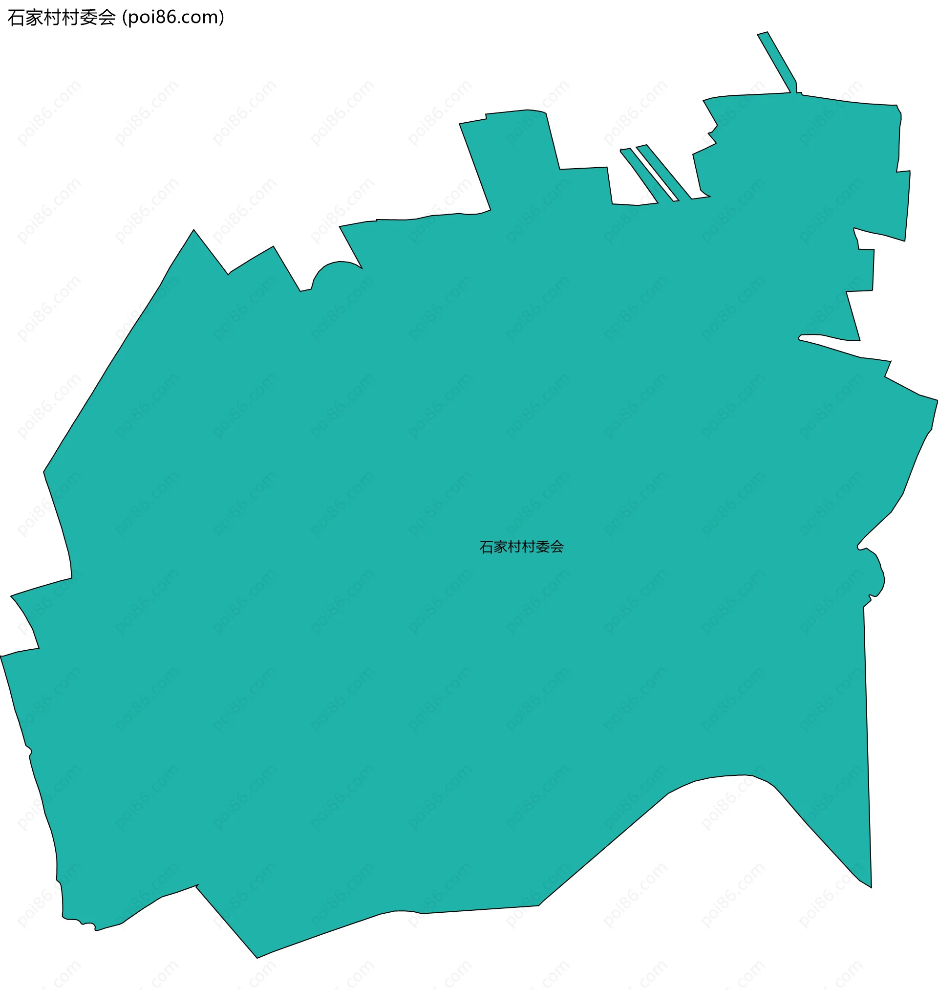 石家村村委会边界地图