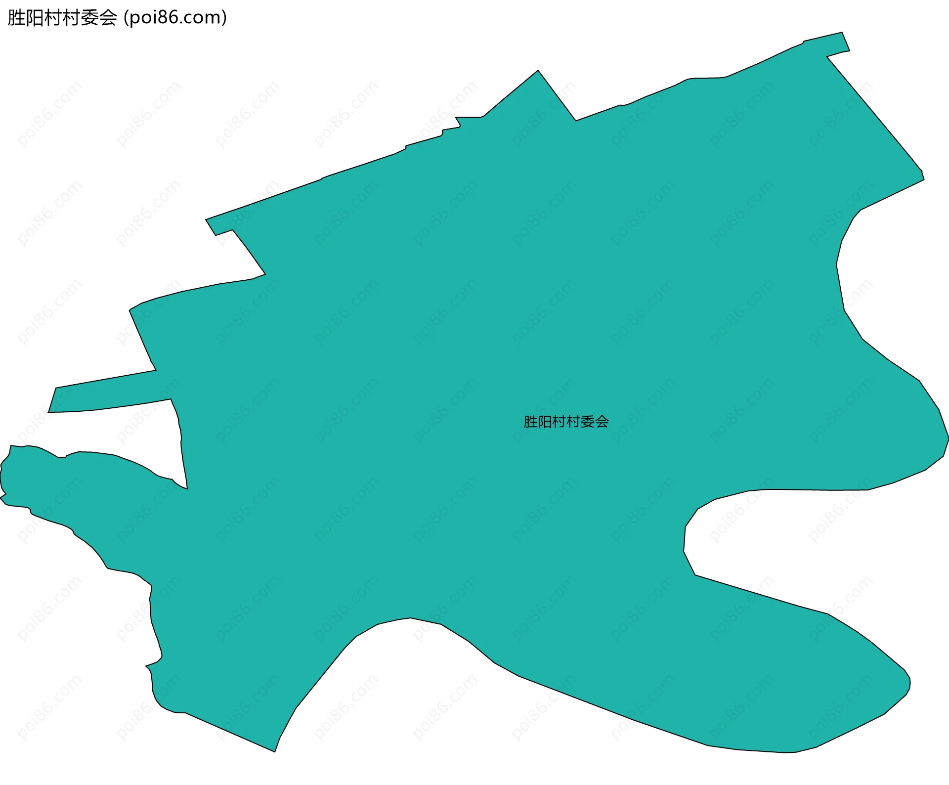 胜阳村村委会边界地图
