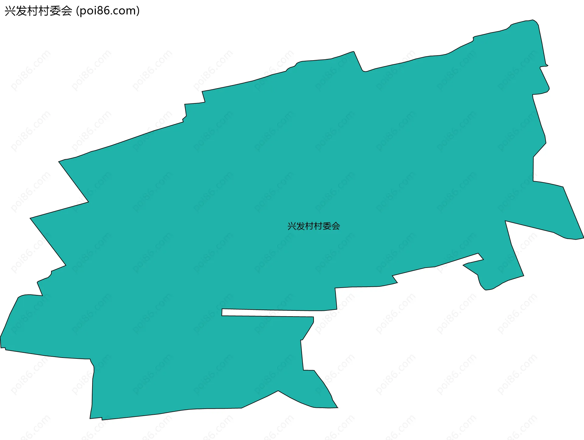 兴发村村委会边界地图