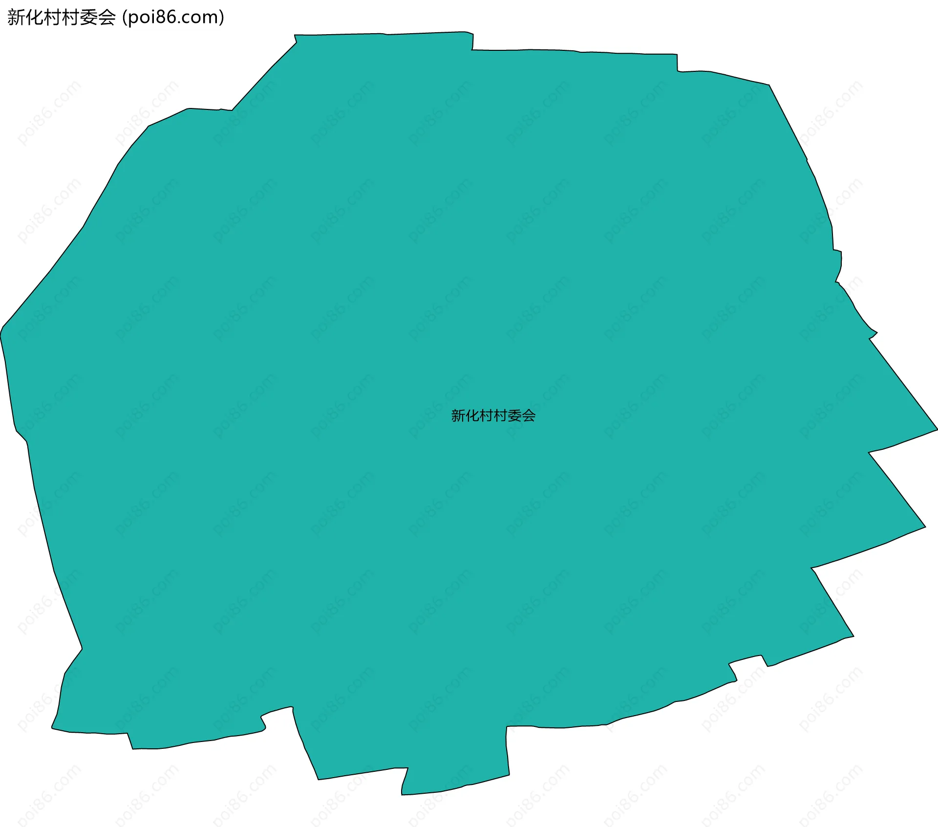新化村村委会边界地图