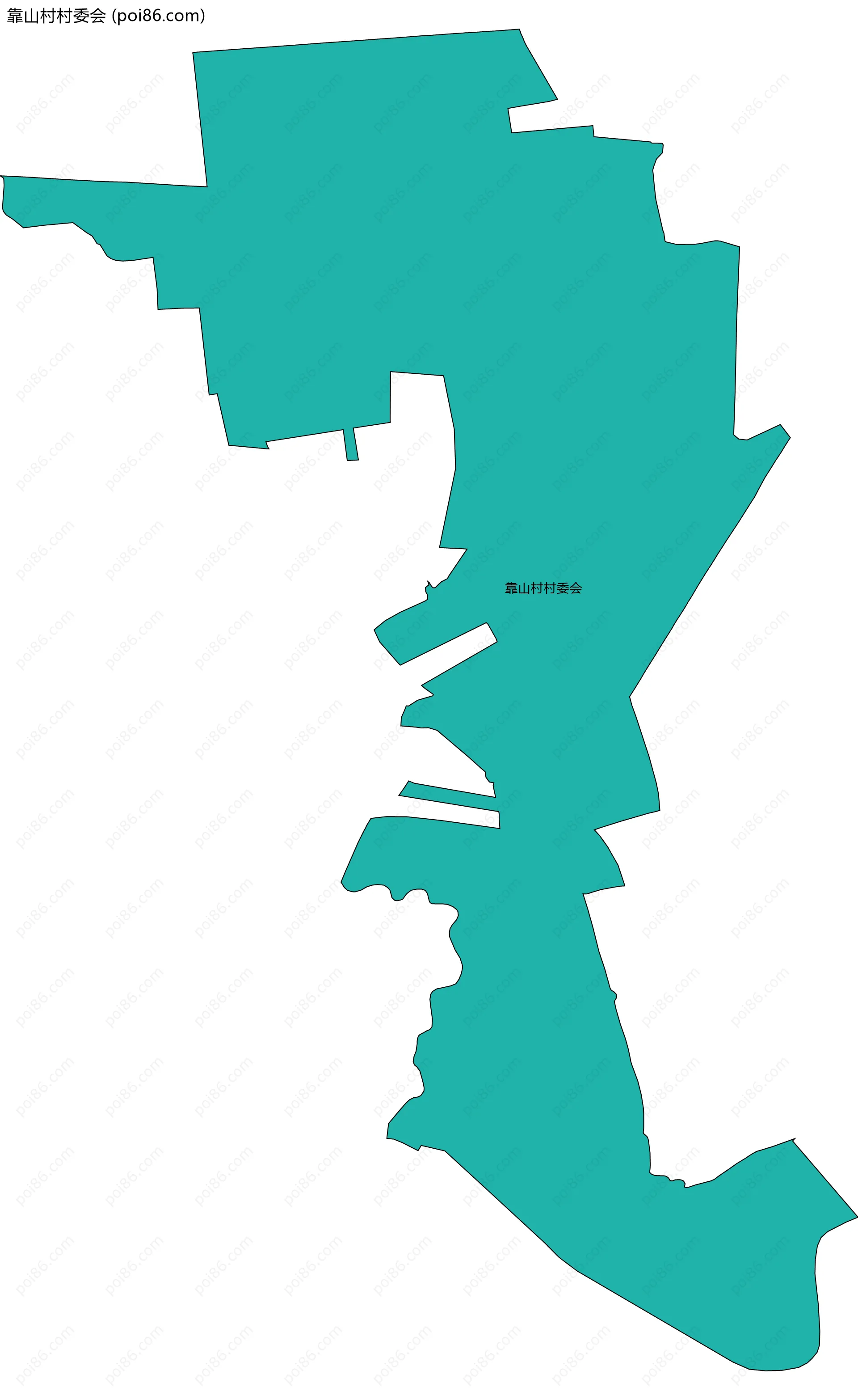 靠山村村委会边界地图