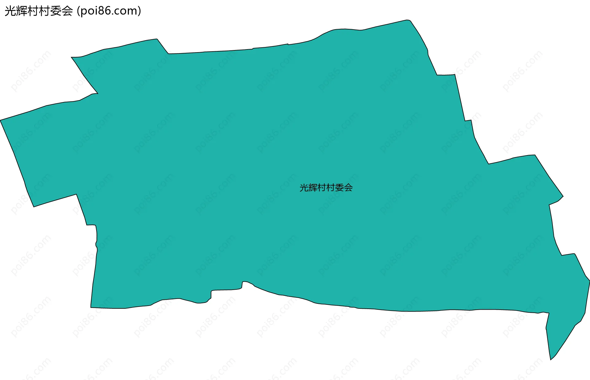 光辉村村委会边界地图