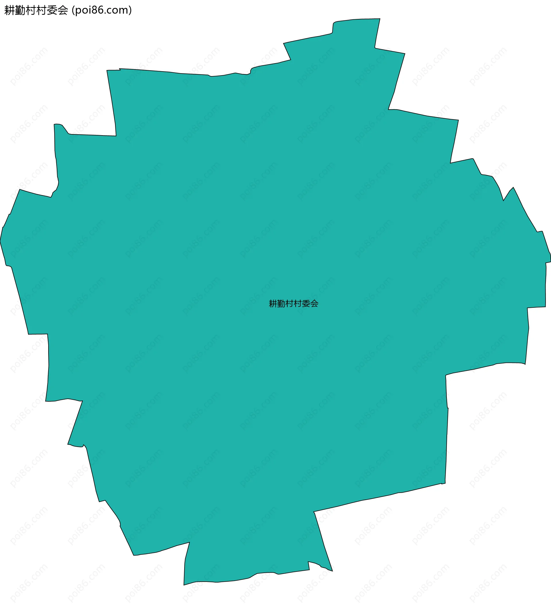 耕勤村村委会边界地图