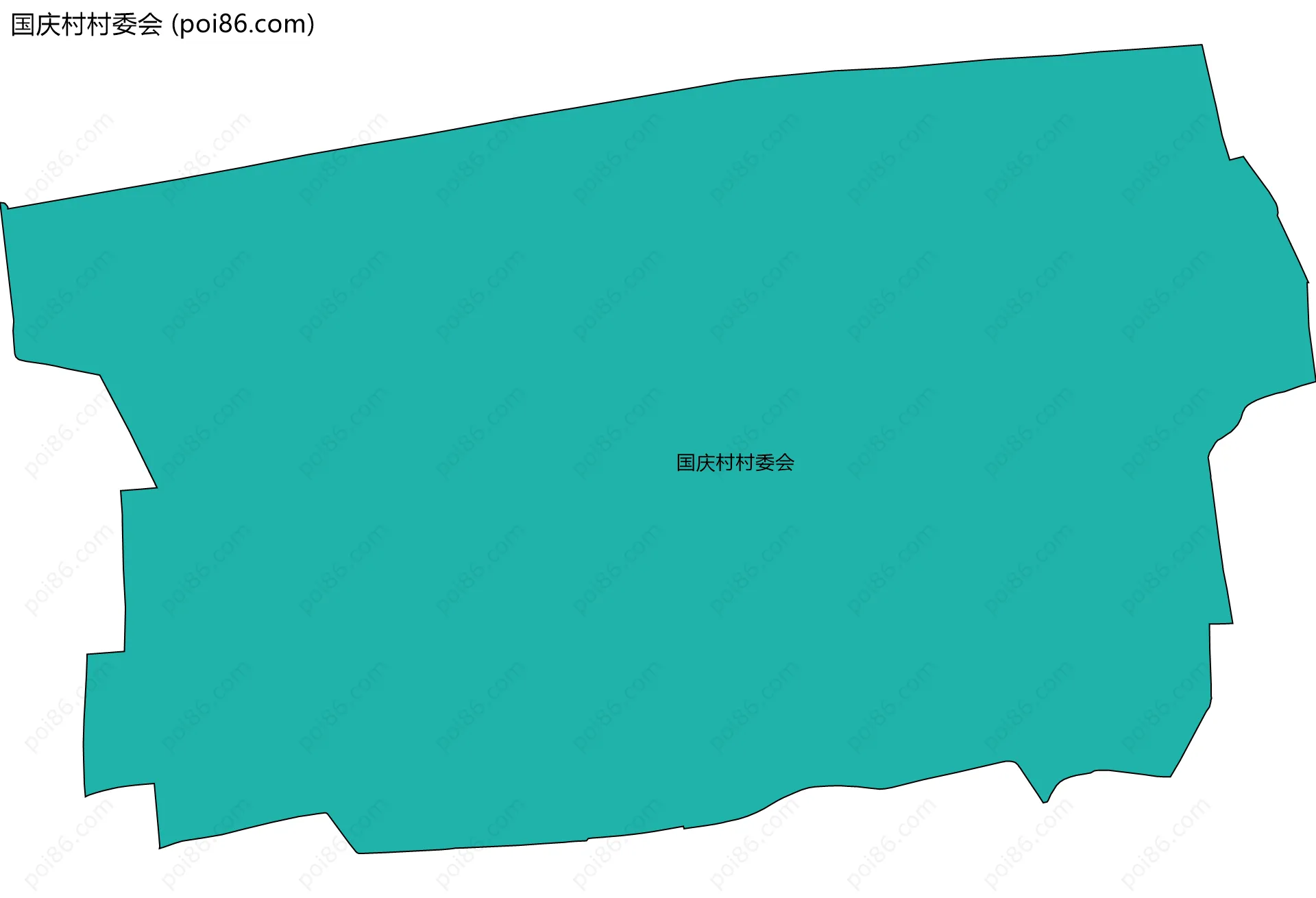 国庆村村委会边界地图