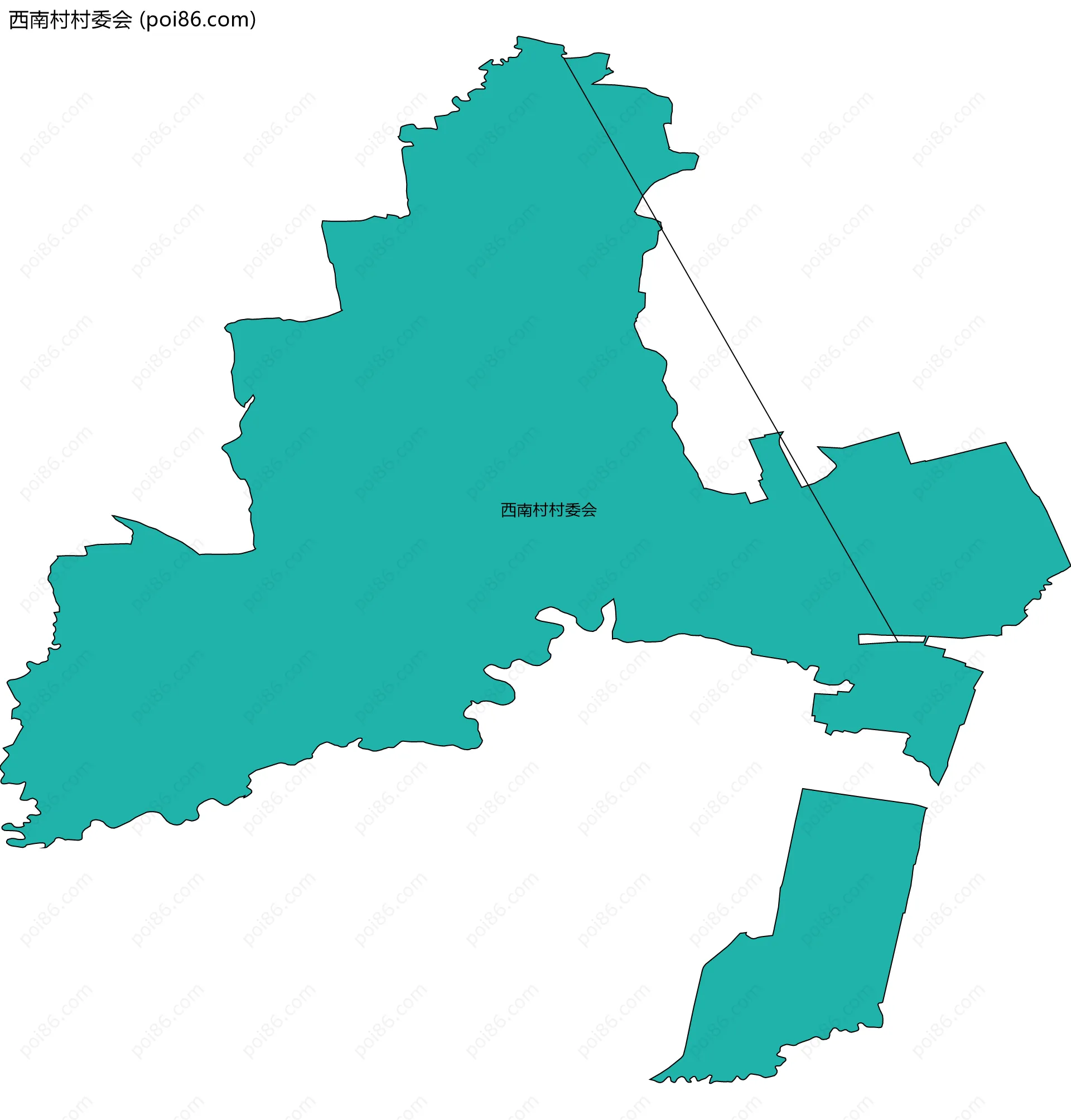 西南村村委会边界地图
