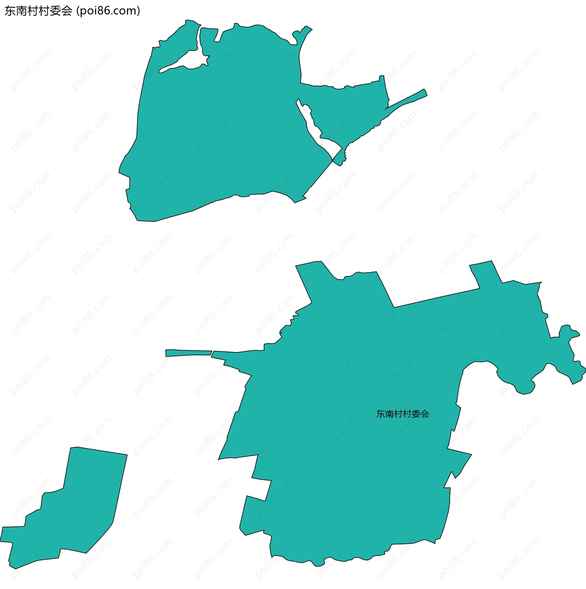 东南村村委会边界地图