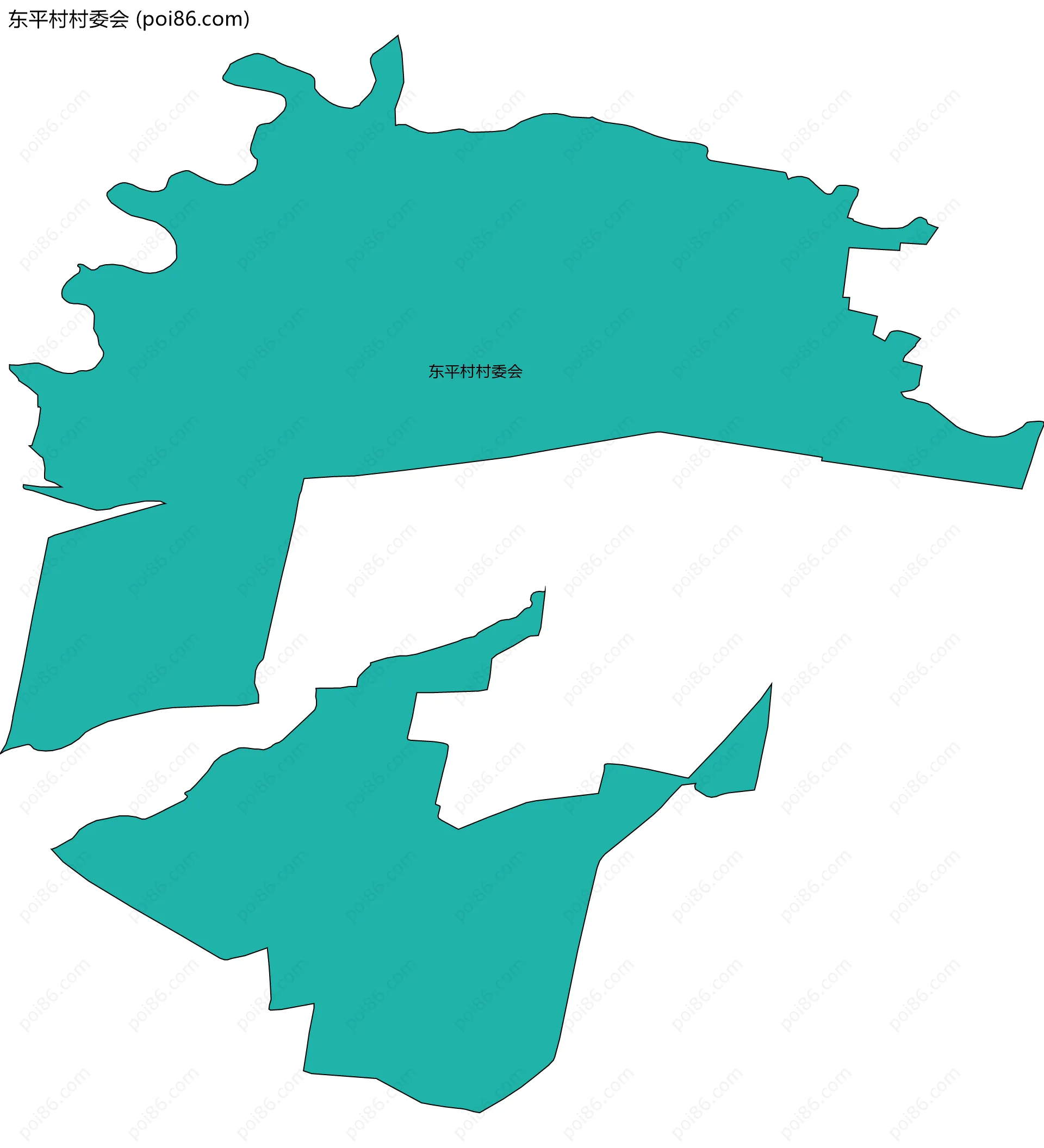 东平村村委会边界地图