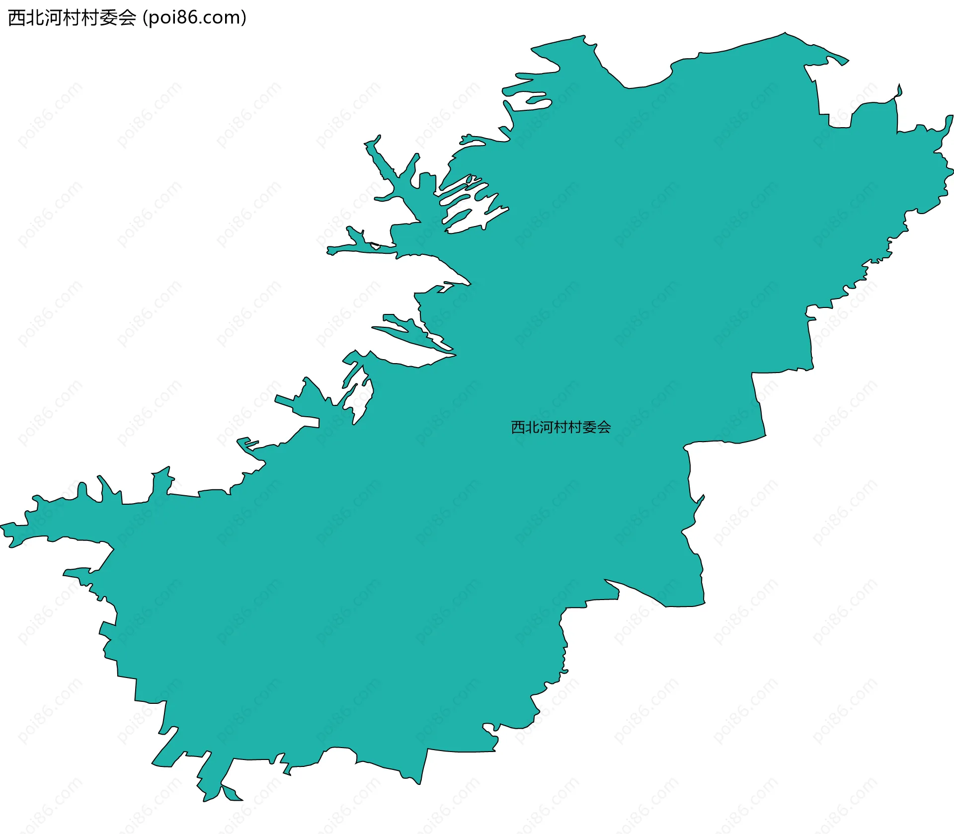 西北河村村委会边界地图