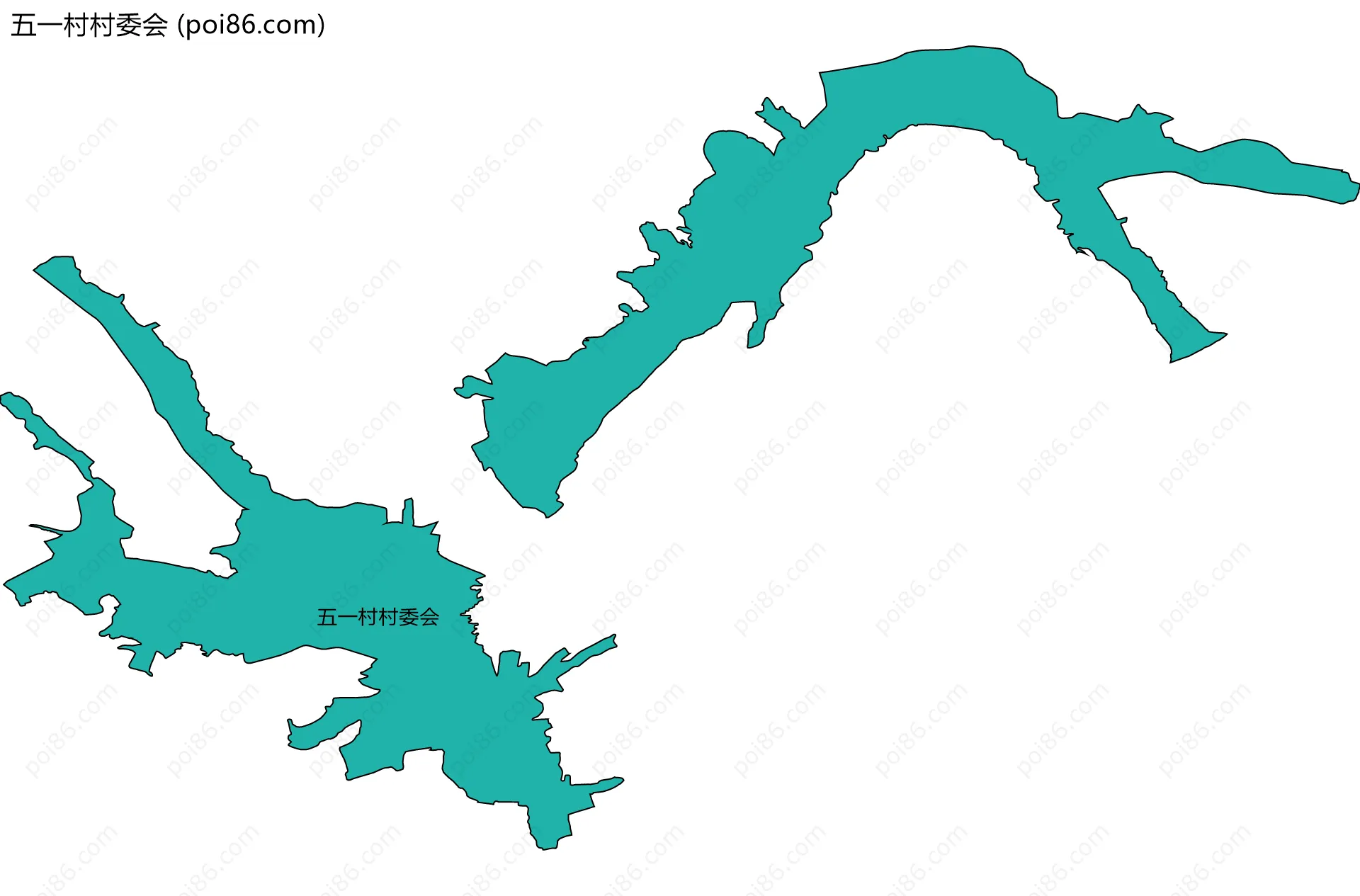 五一村村委会边界地图
