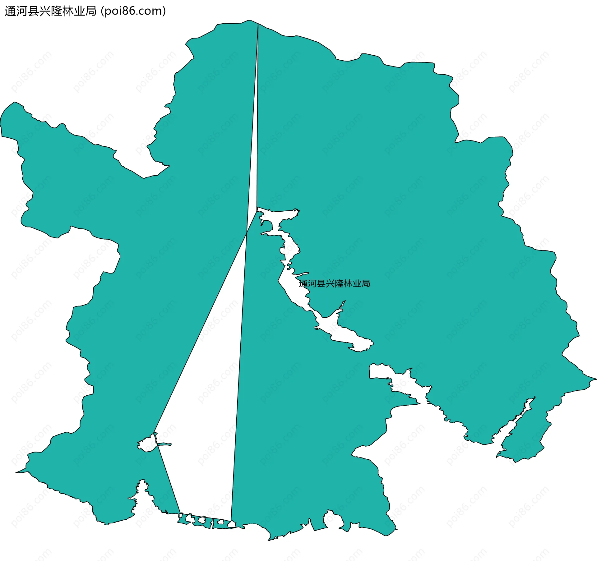 通河县兴隆林业局边界地图