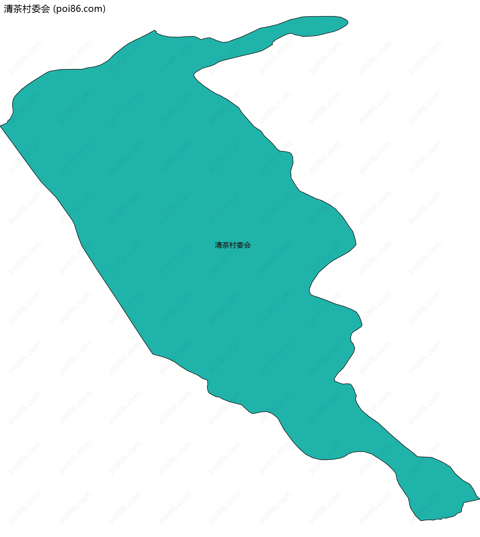 清茶村委会边界地图