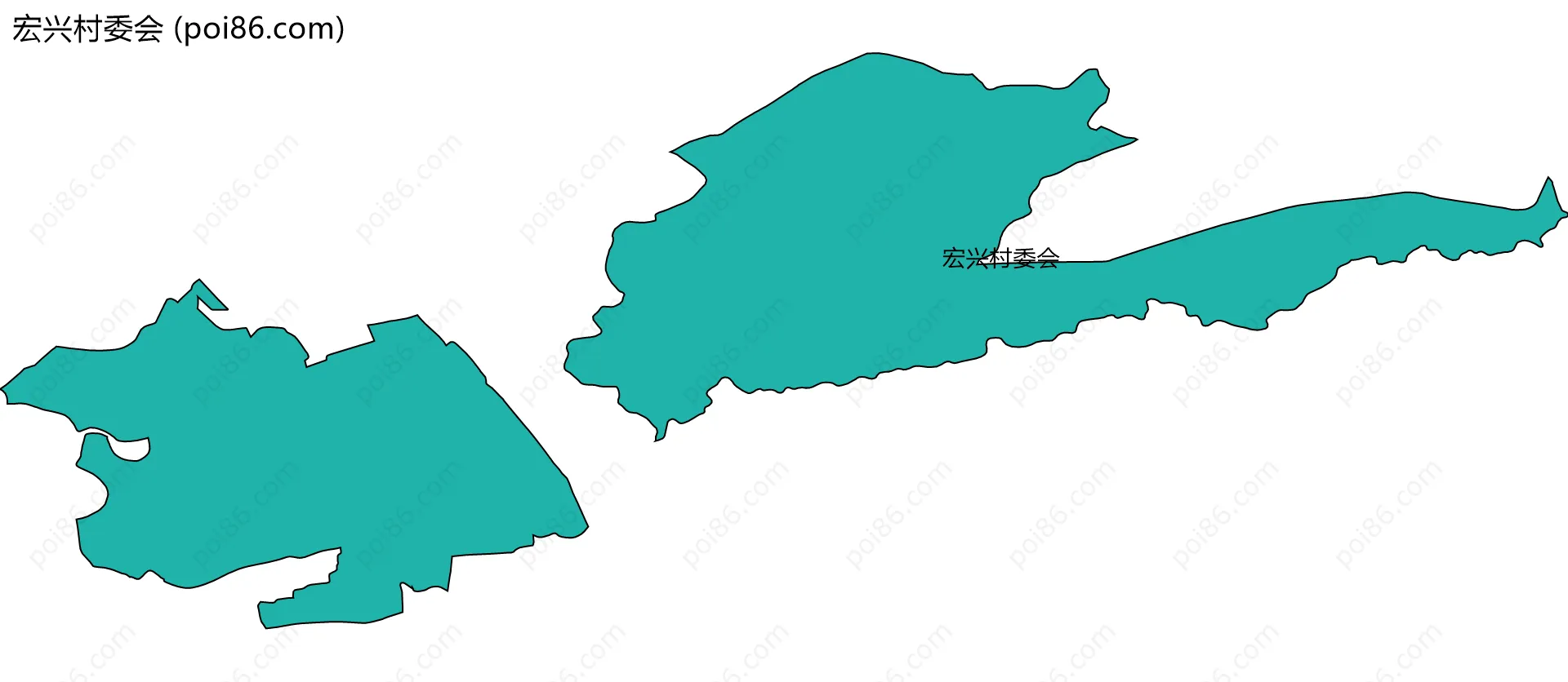 宏兴村委会边界地图