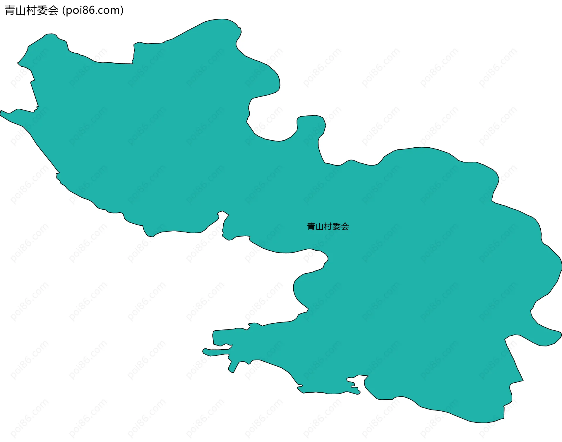 青山村委会边界地图