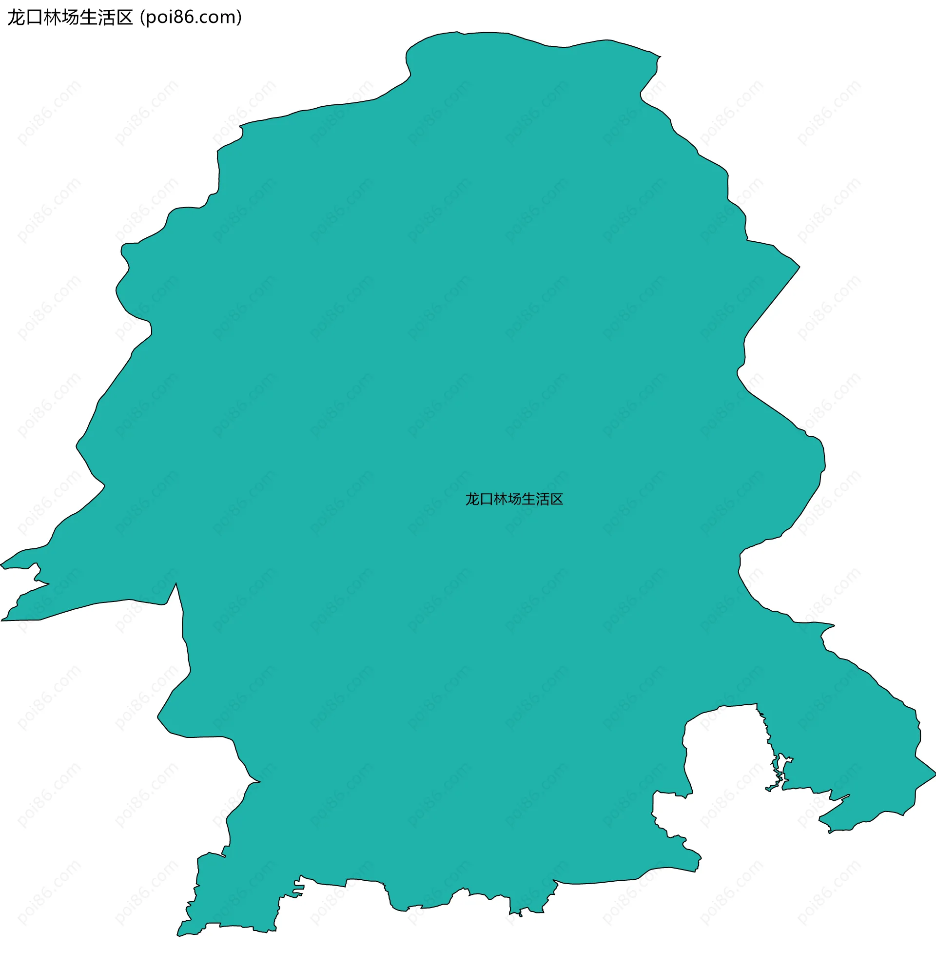 龙口林场生活区边界地图