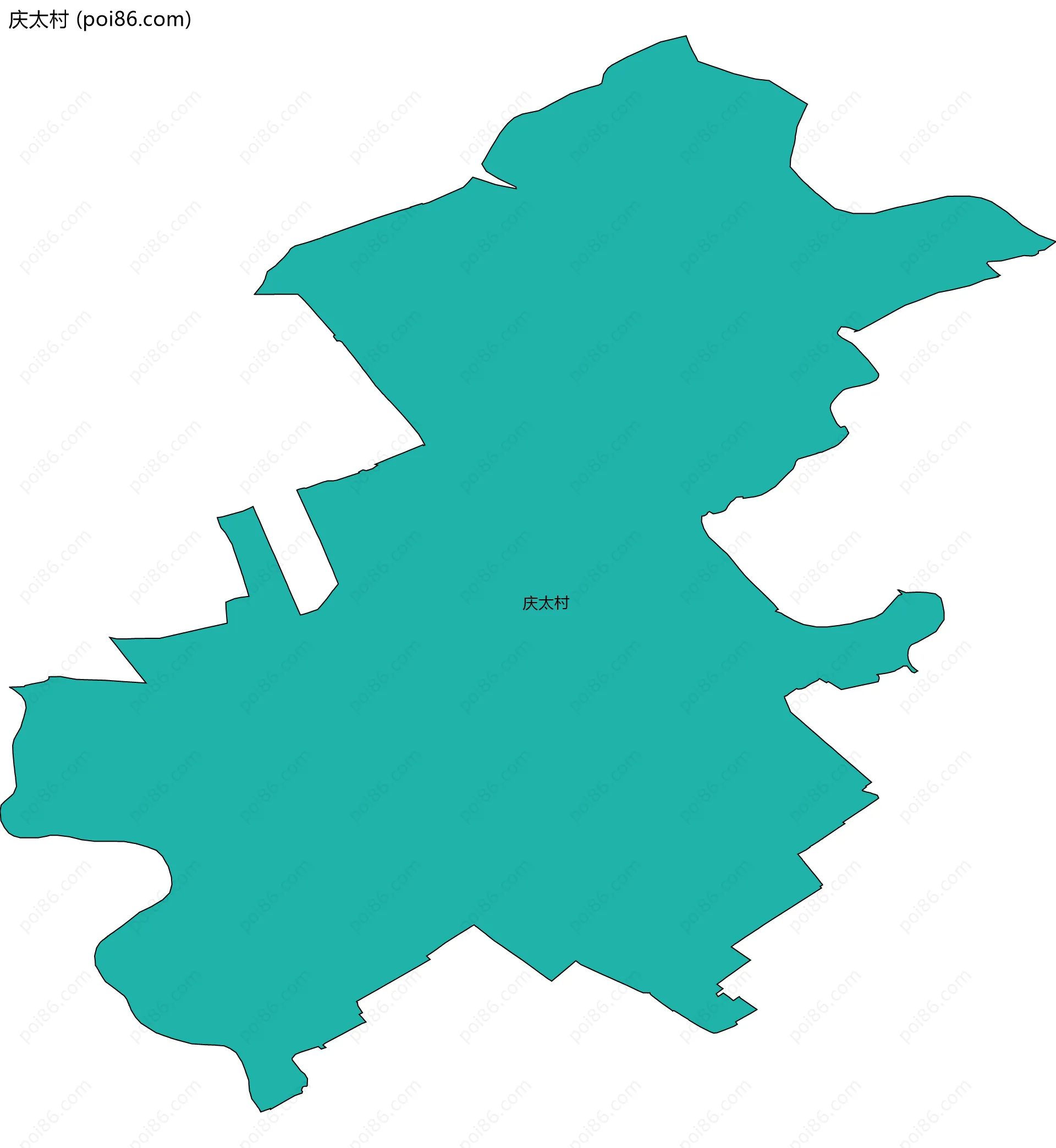 庆太村边界地图