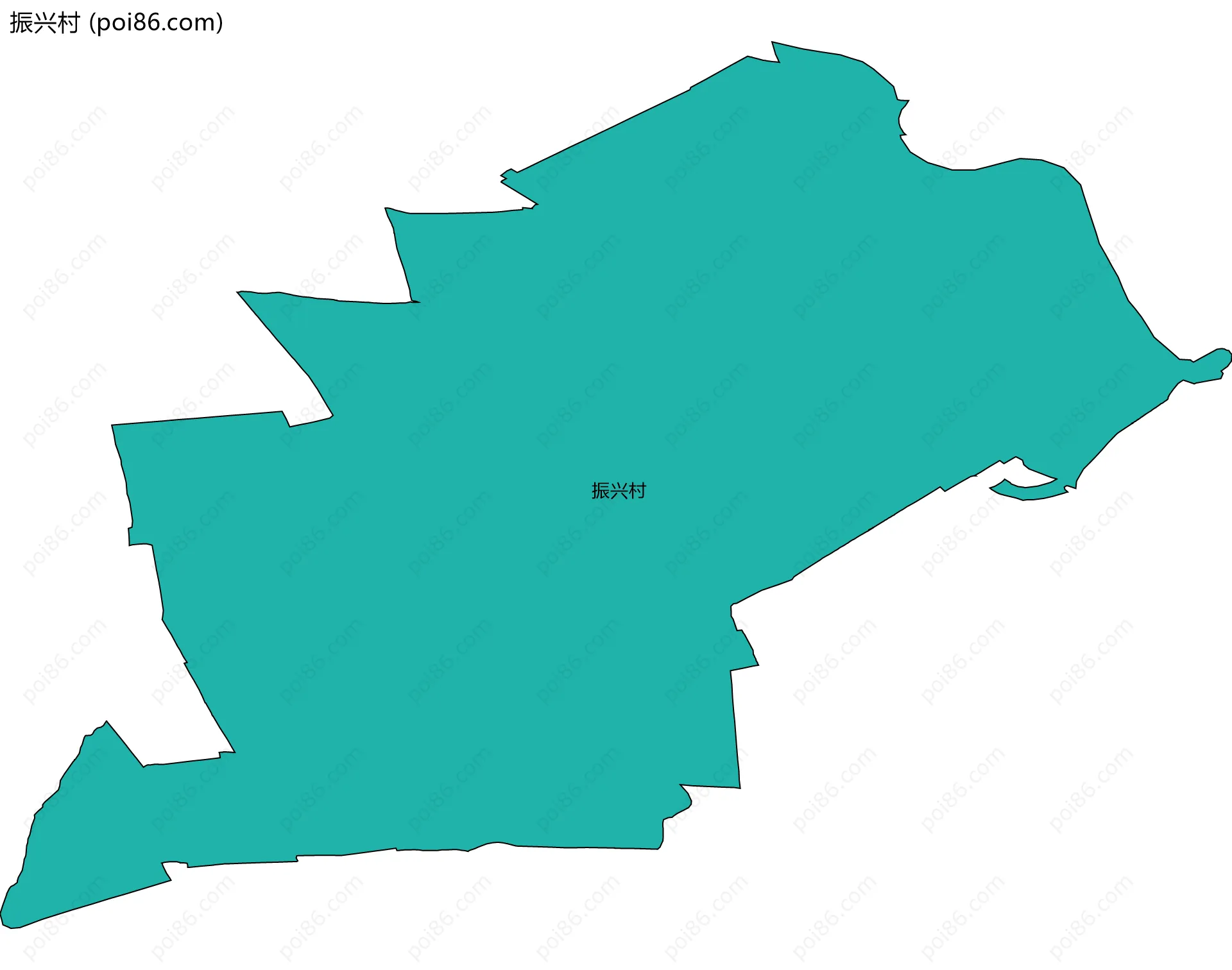 振兴村边界地图