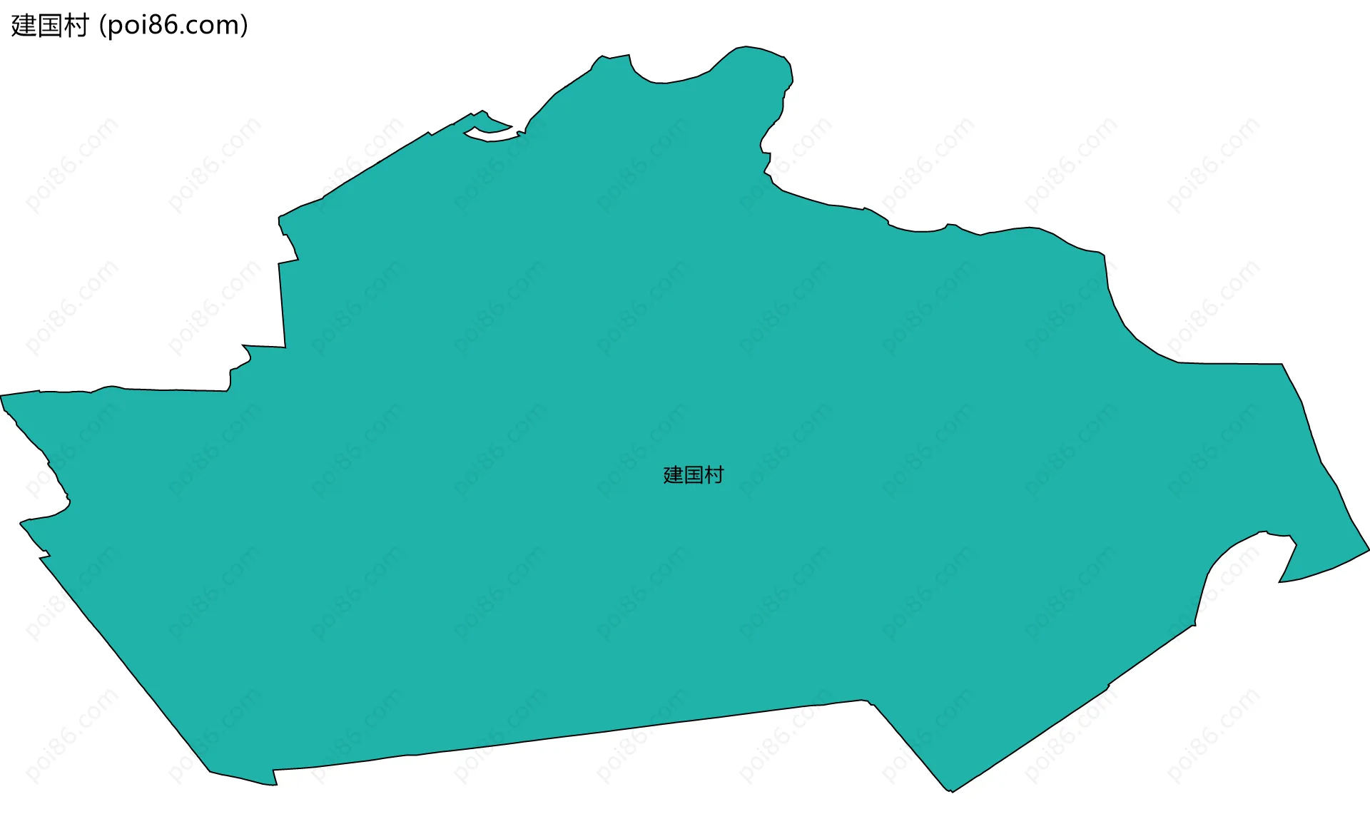 建国村边界地图