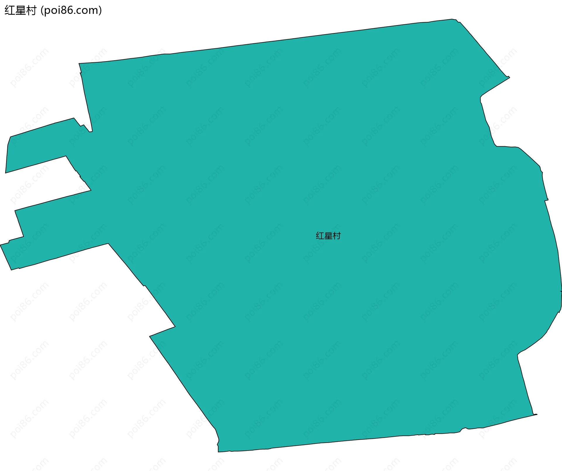 红星村边界地图
