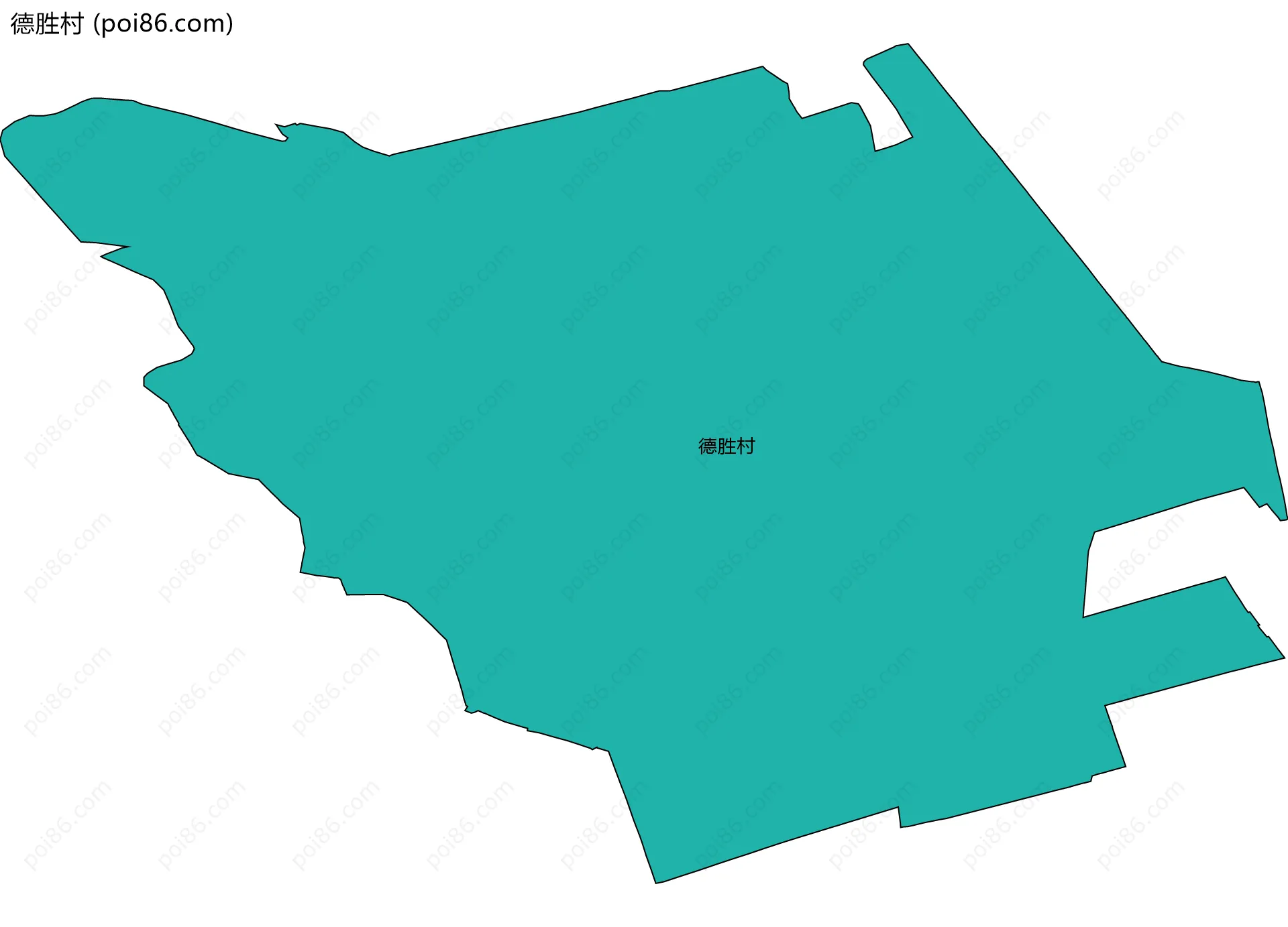 德胜村边界地图