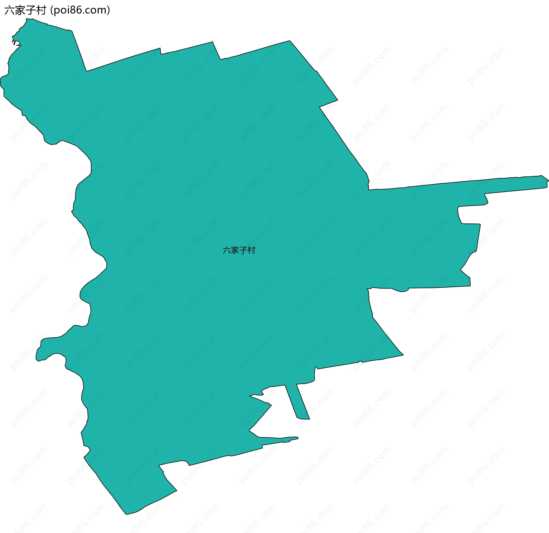 六家子村边界地图