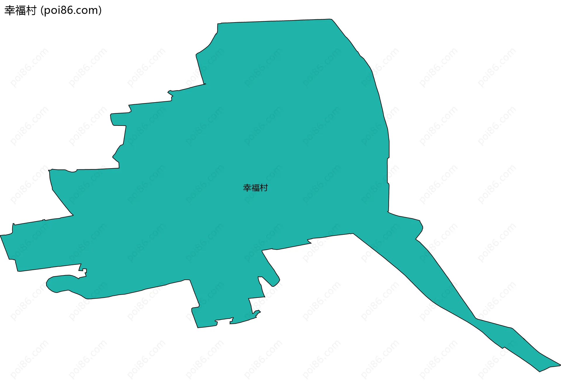 幸福村边界地图