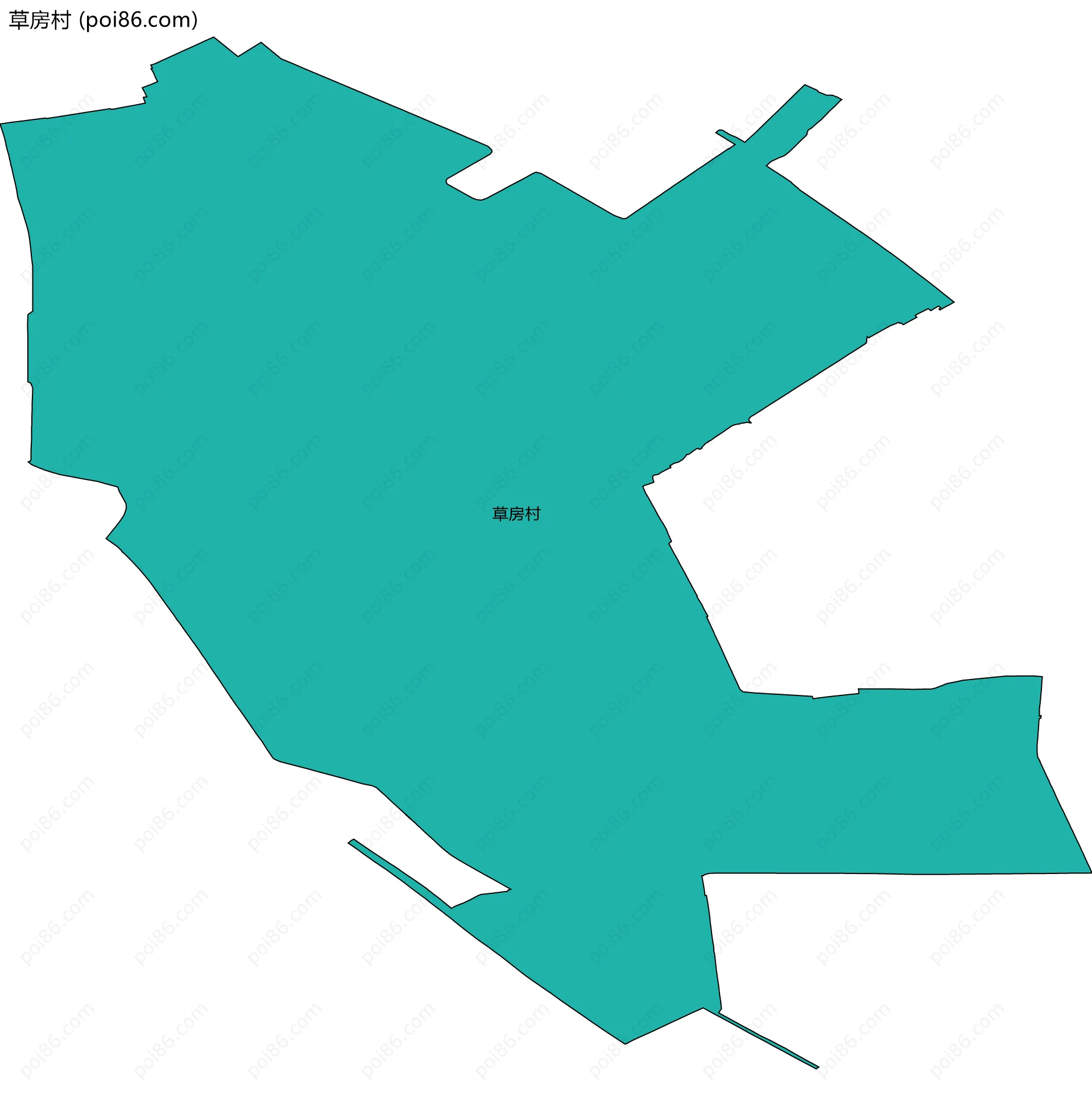 草房村边界地图