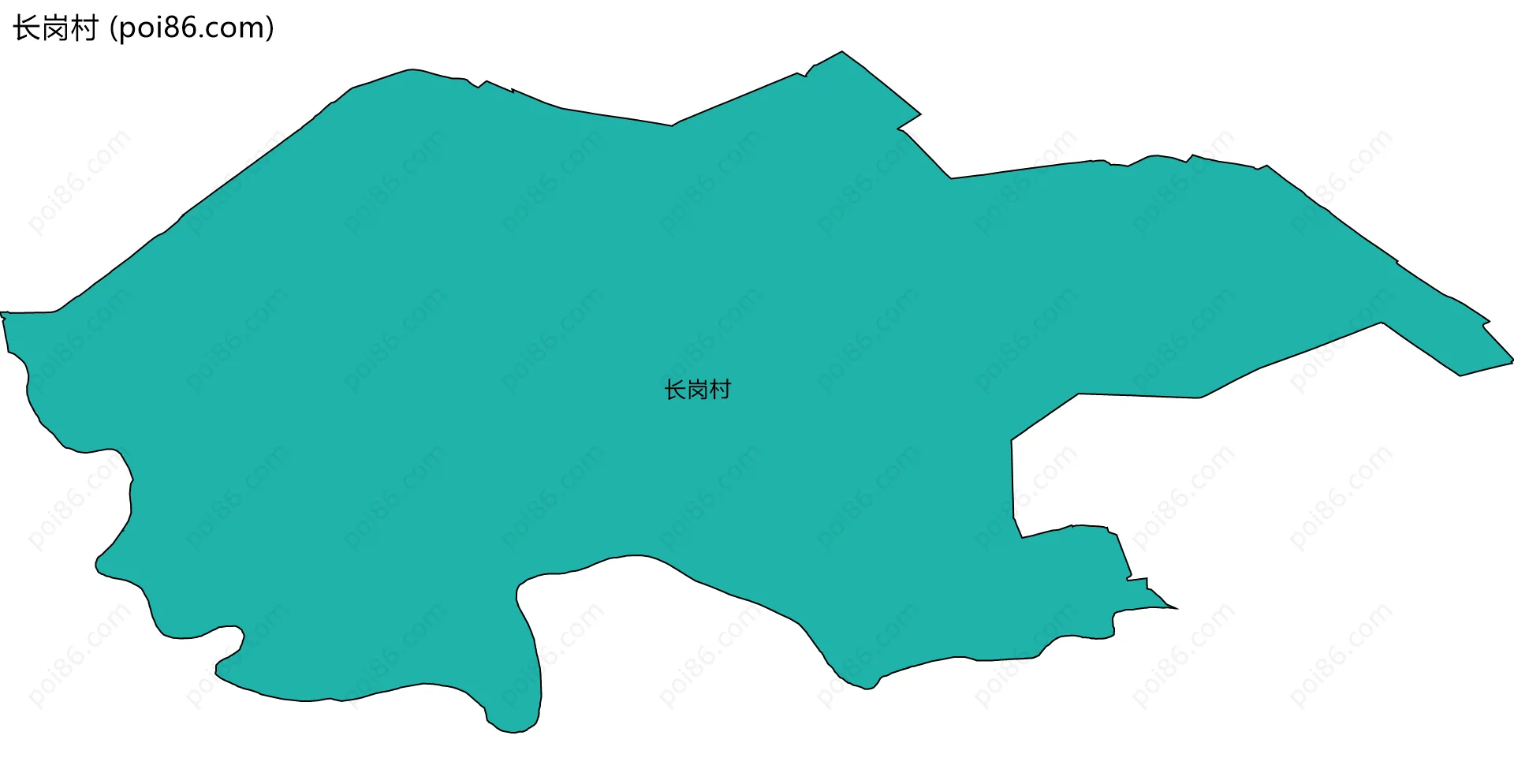 长岗村边界地图