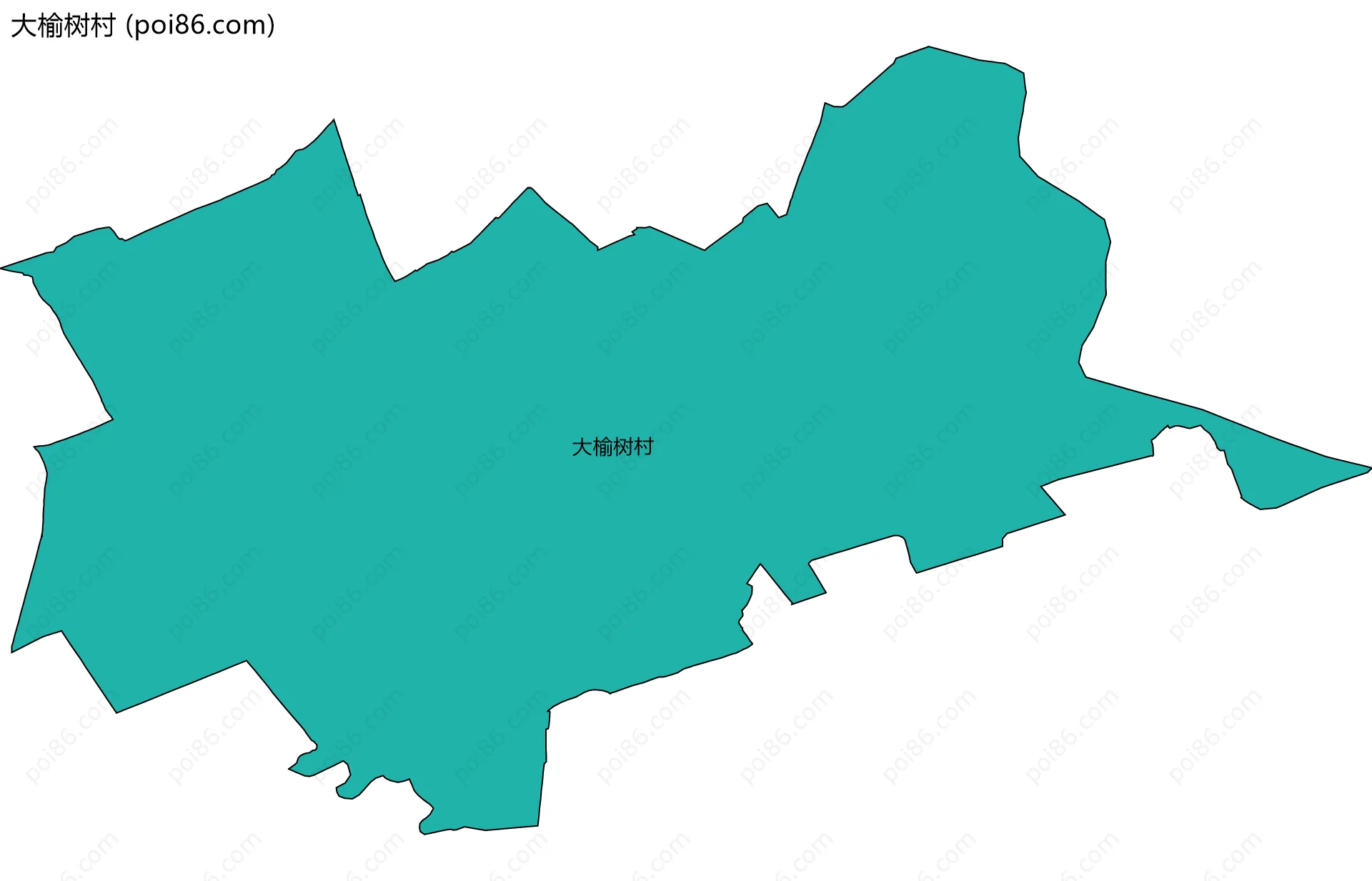 大榆树村边界地图
