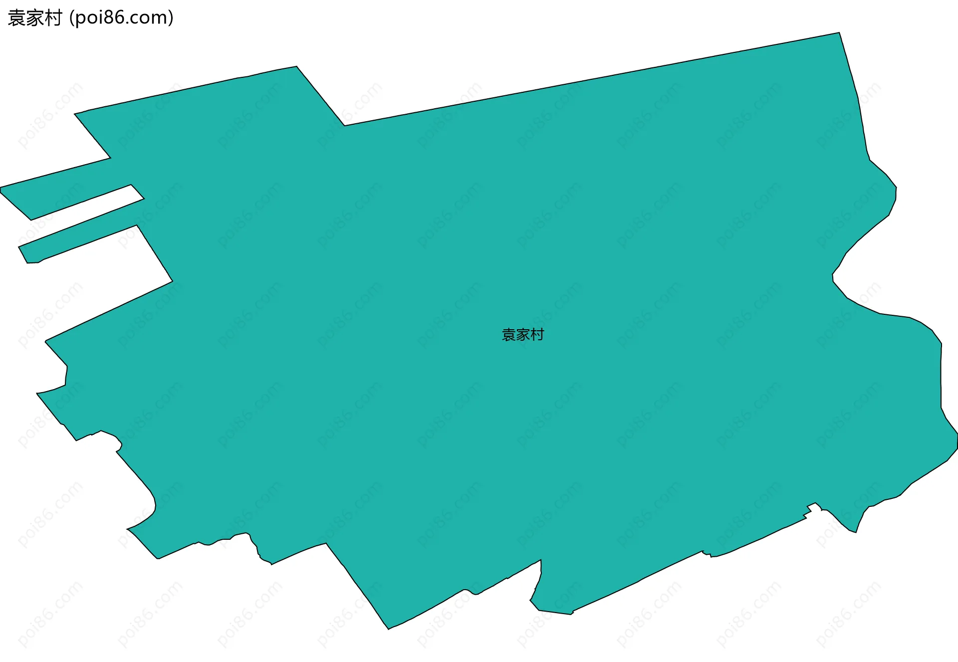 袁家村边界地图