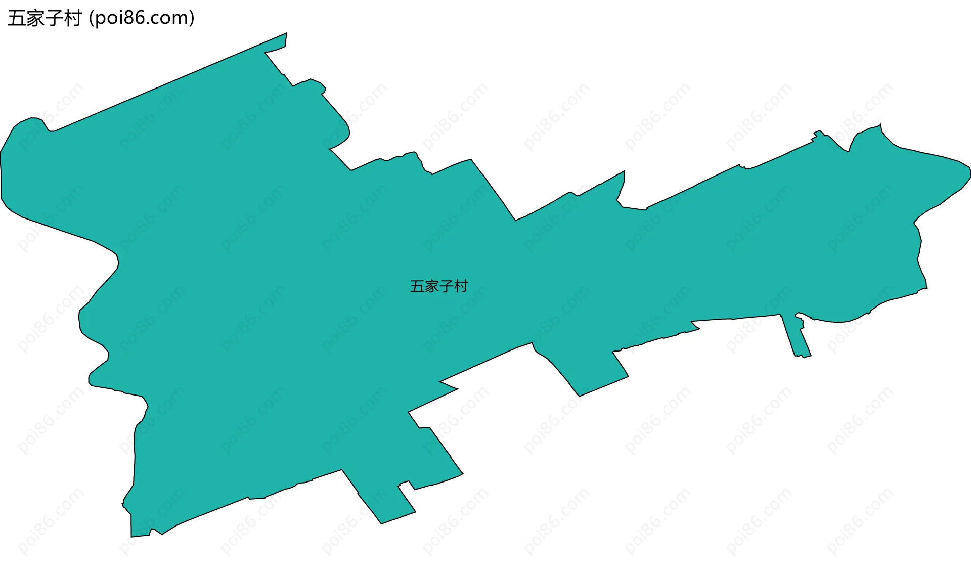 五家子村边界地图