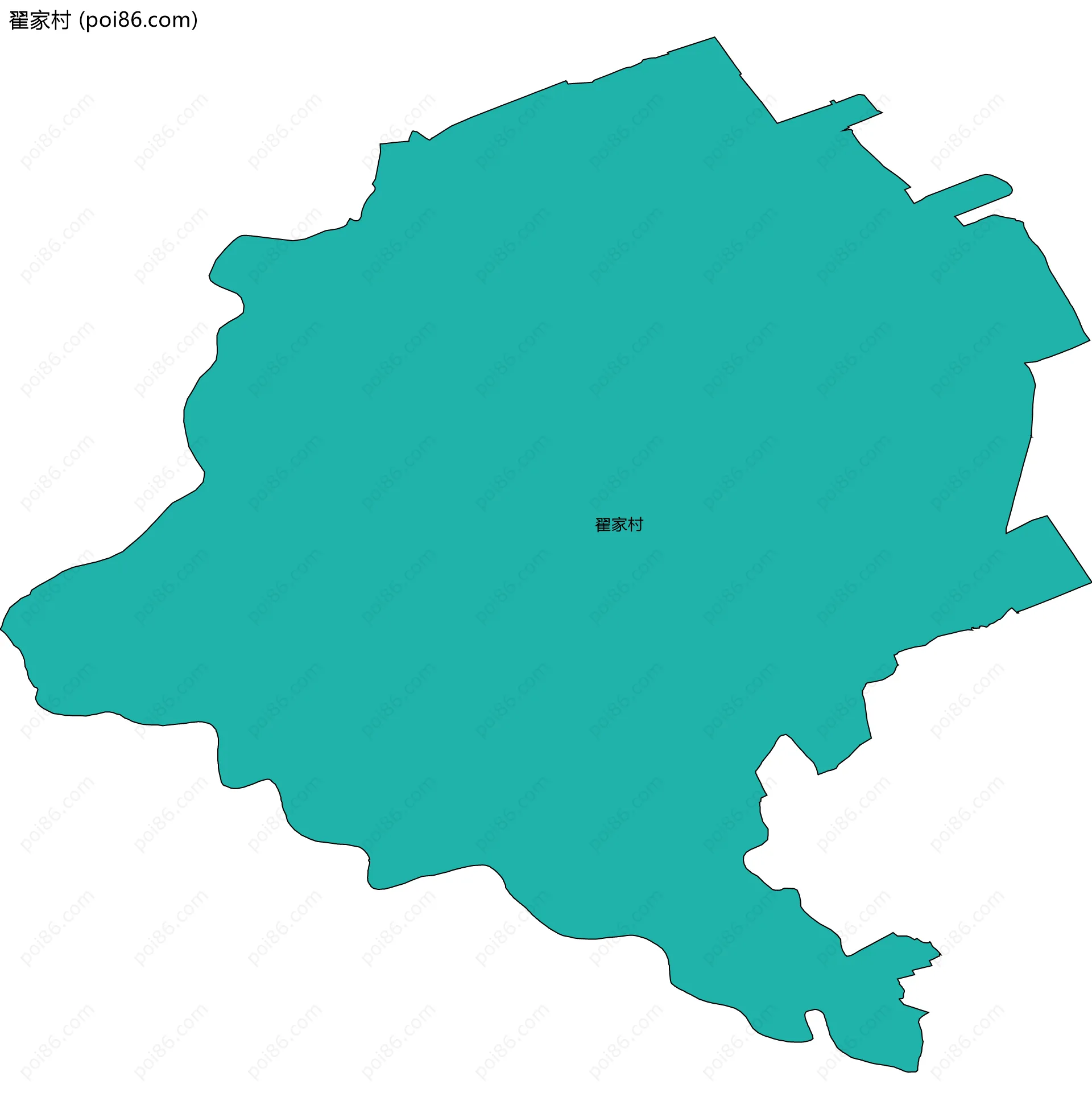 翟家村边界地图