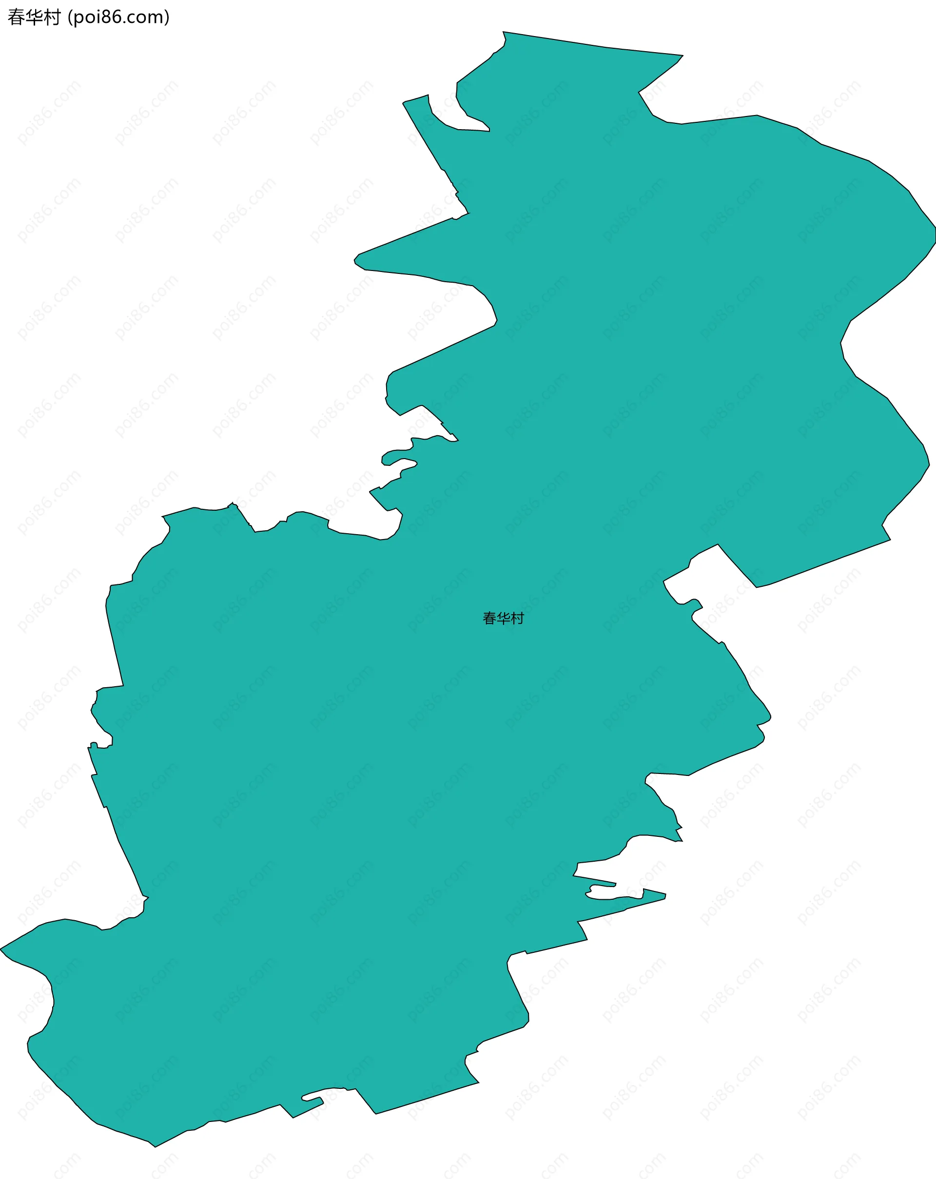 春华村边界地图