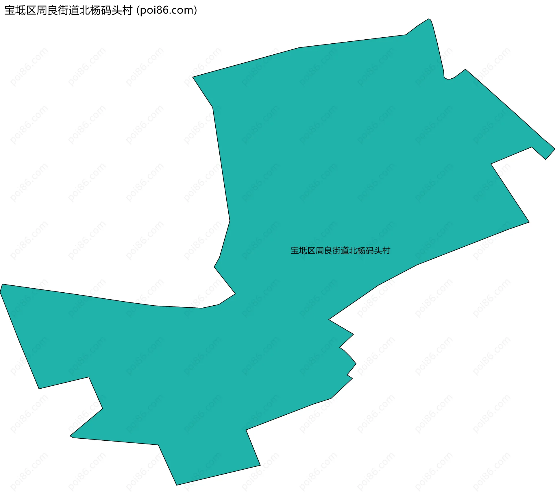 宝坻区周良街道北杨码头村边界地图