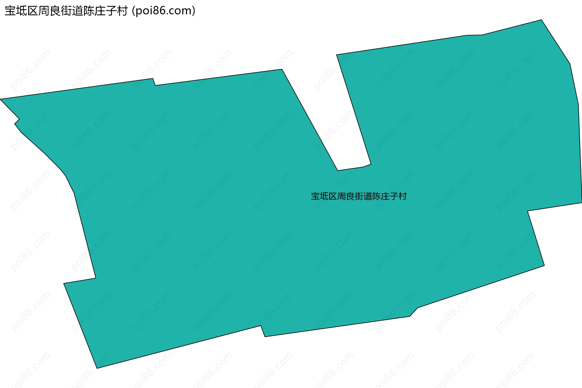 宝坻区周良街道陈庄子村边界地图