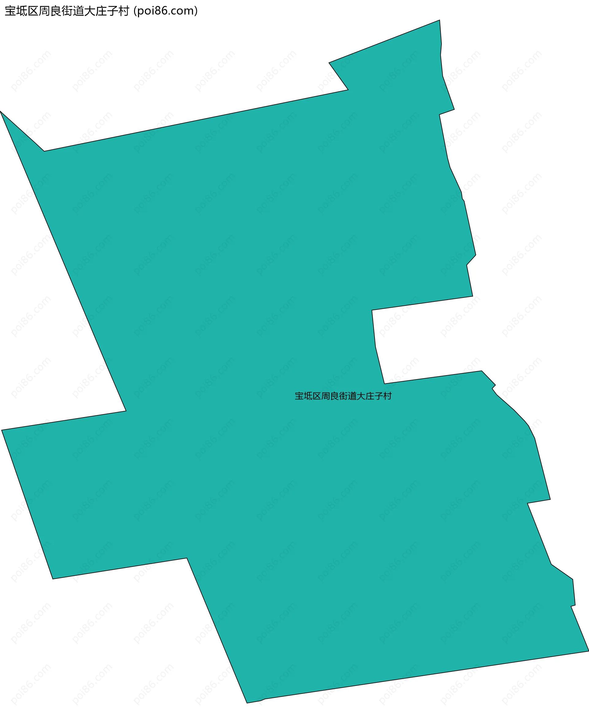 宝坻区周良街道大庄子村边界地图