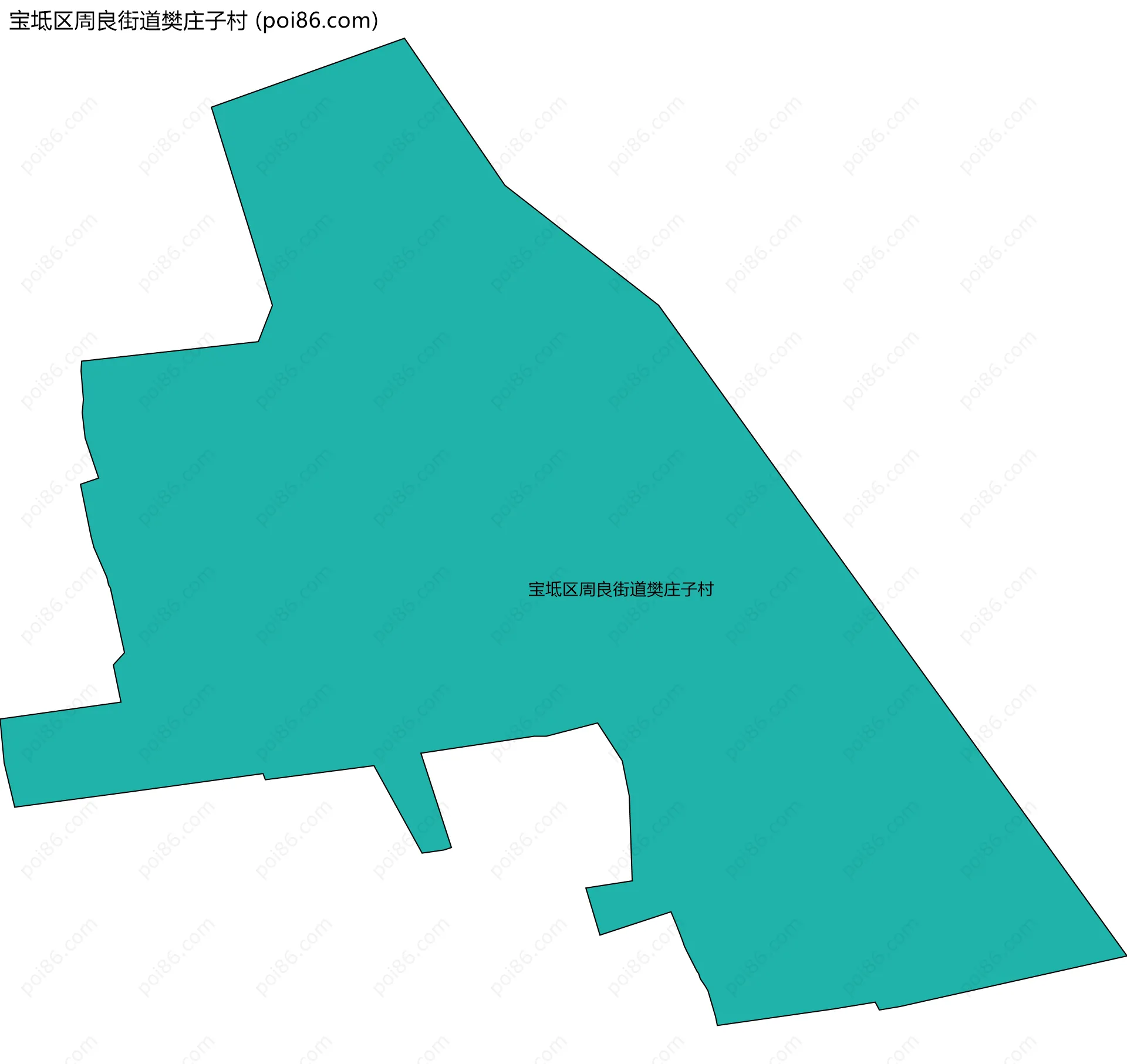 宝坻区周良街道樊庄子村边界地图