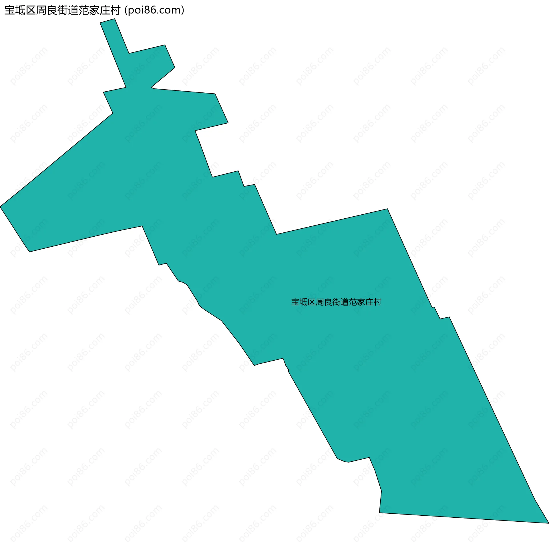 宝坻区周良街道范家庄村边界地图