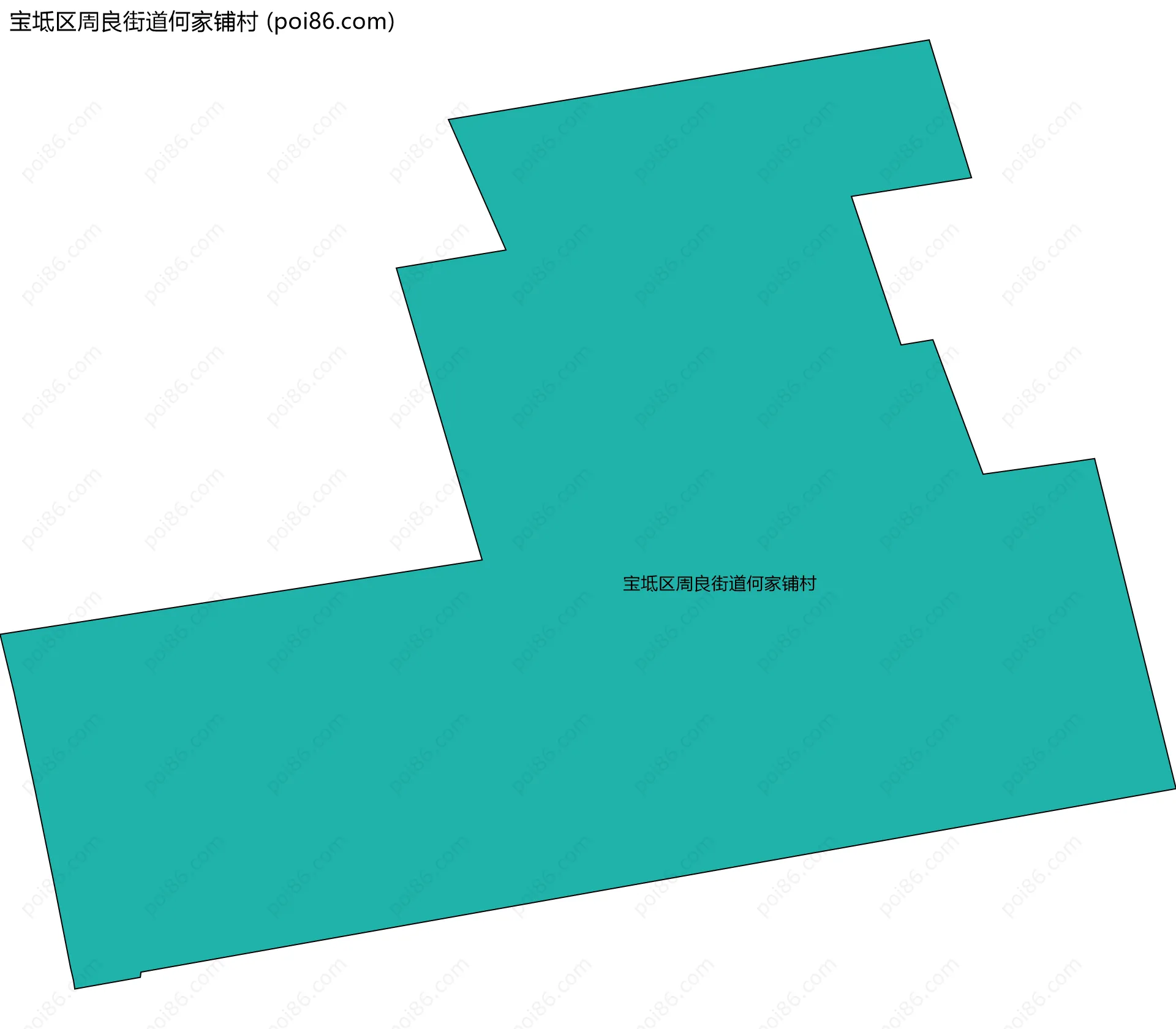 宝坻区周良街道何家铺村边界地图