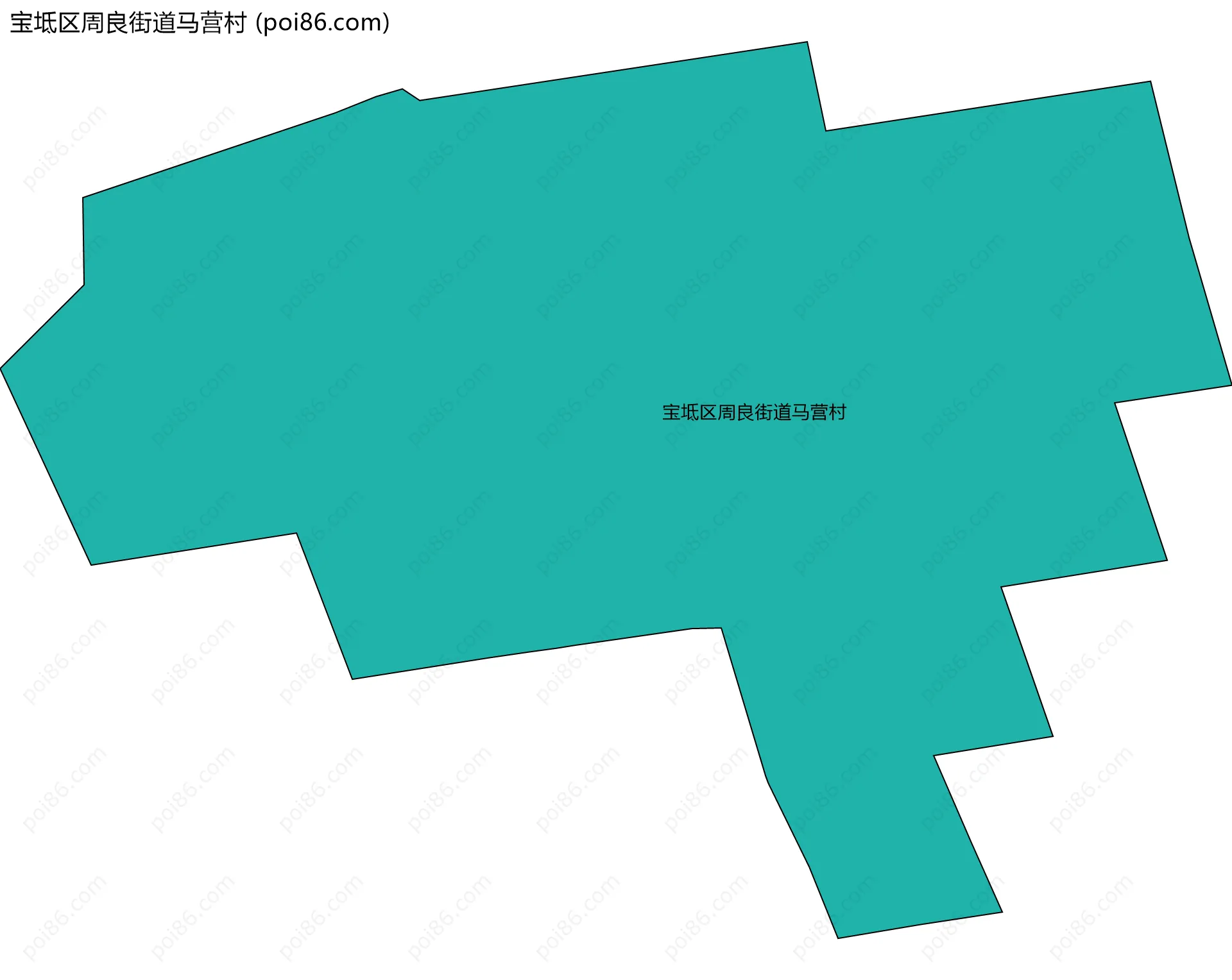 宝坻区周良街道马营村边界地图