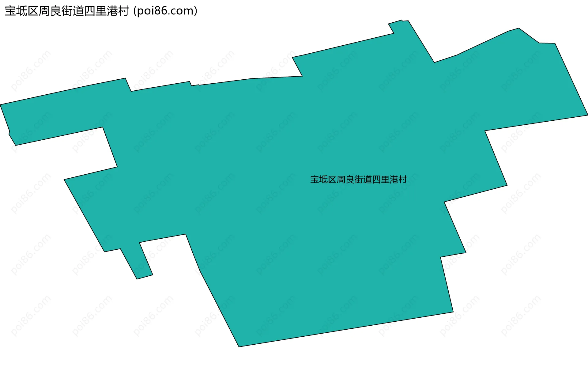 宝坻区周良街道四里港村边界地图